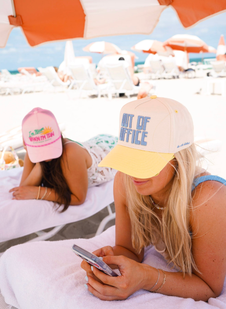 Out of Office Trucker Hat - Butter Yellow