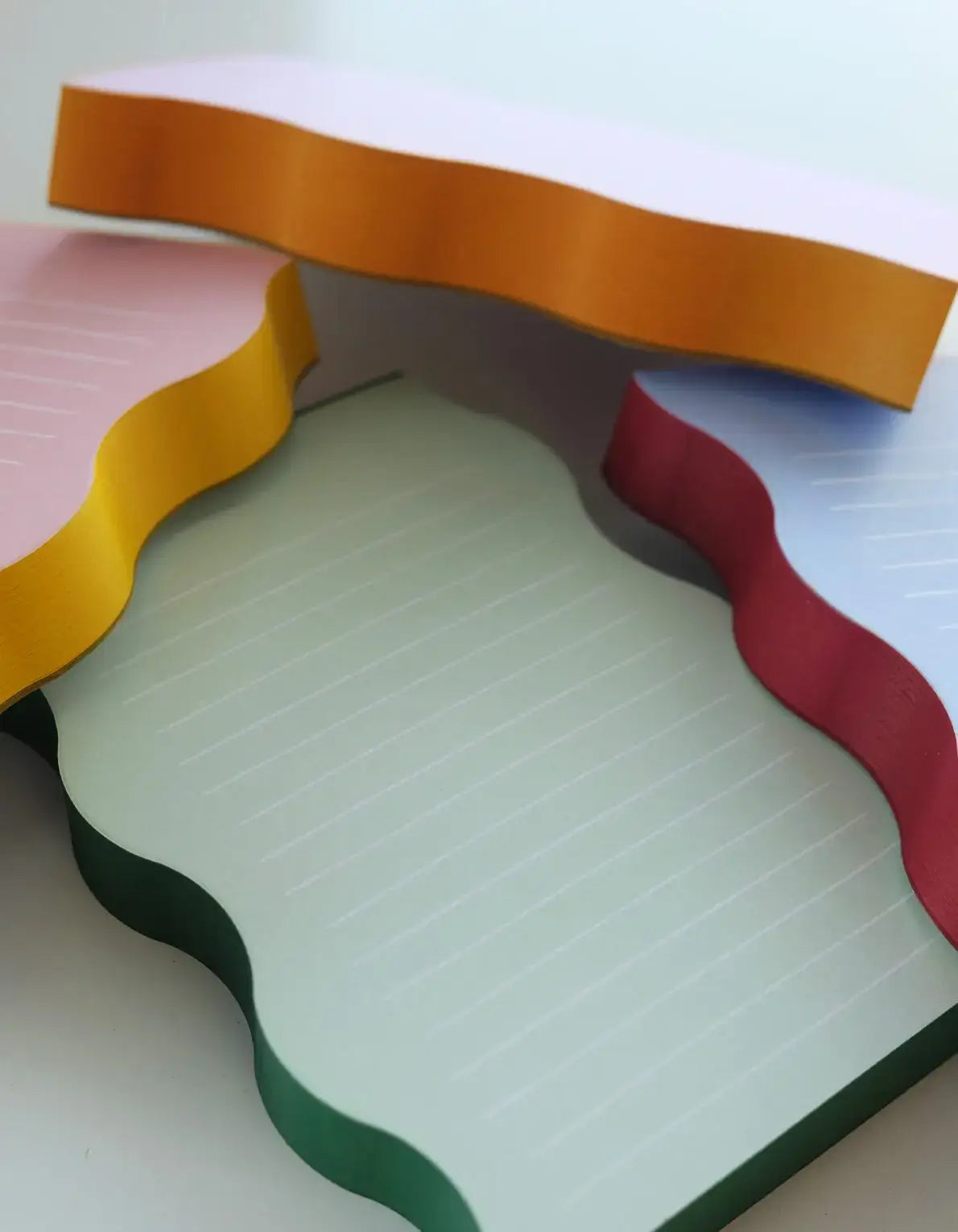Blue + Cranberry Wavy Notepad