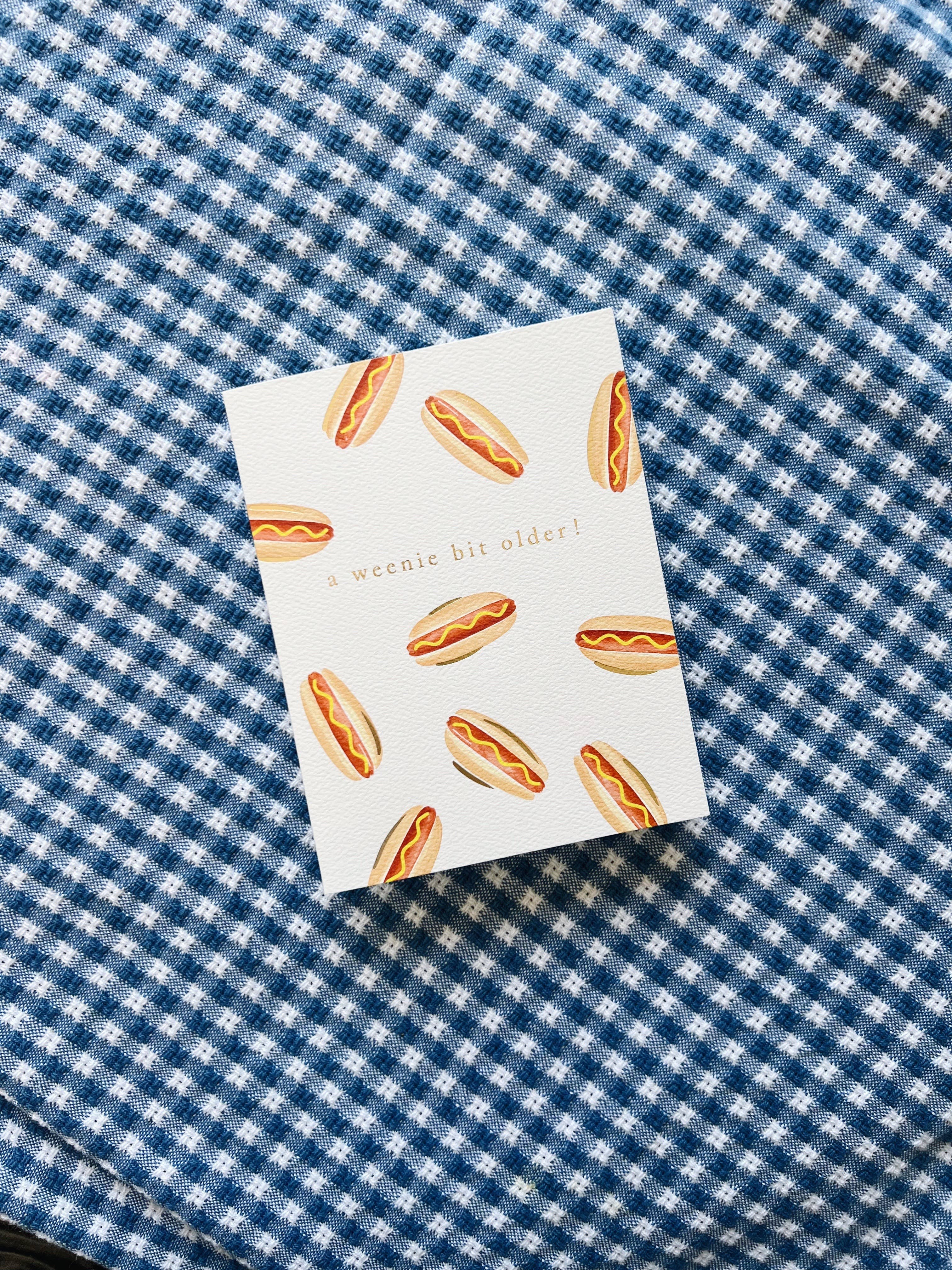 Hot Dog Weenie Birthday Greeting Card