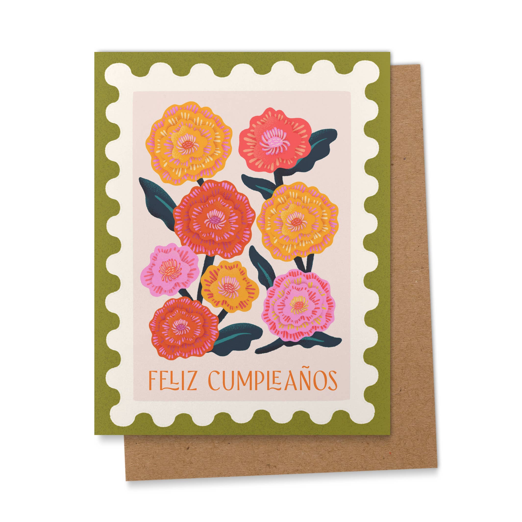 Feliz Cumpleaños Marigold Birthday Card
