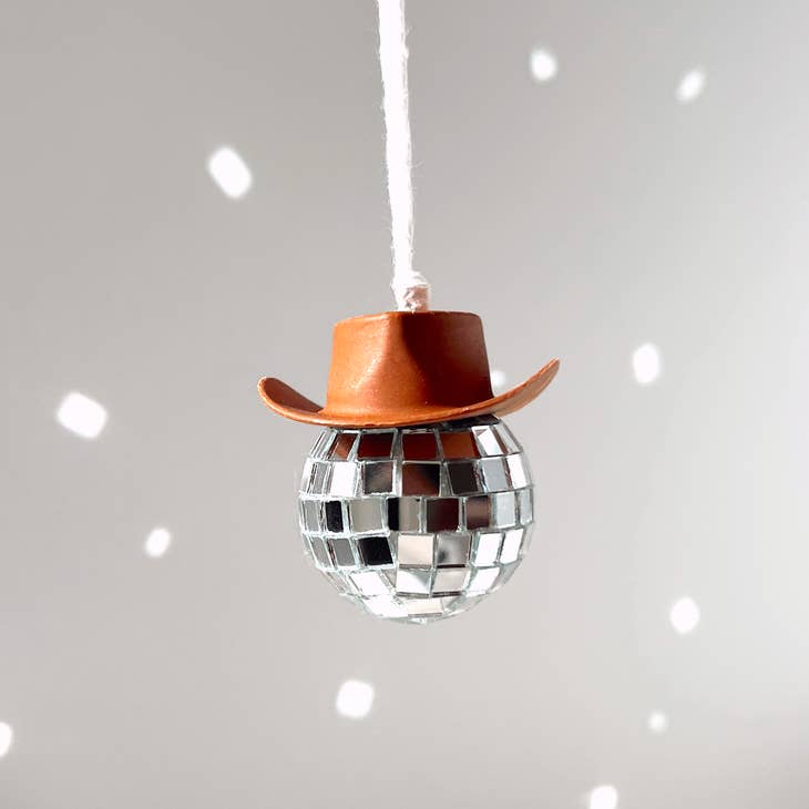 Cowboy Disco Ball Ornament