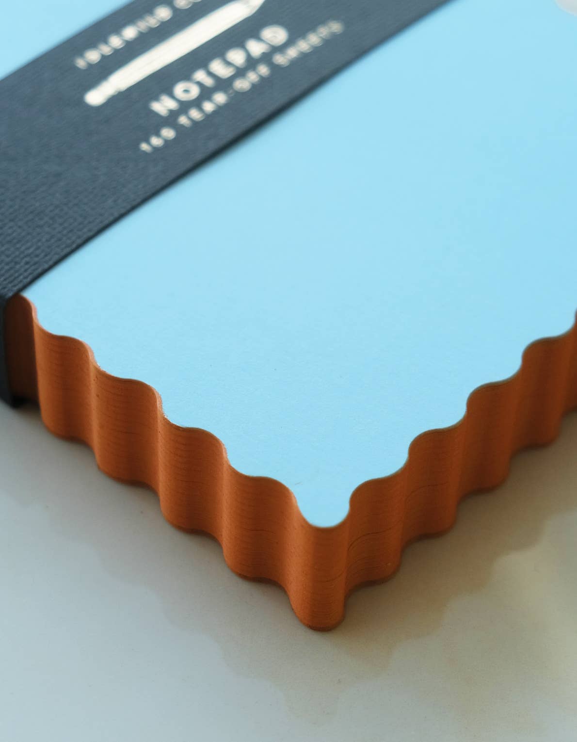 Sky + Tangerine Edge Mini Wave Shaped Notepad