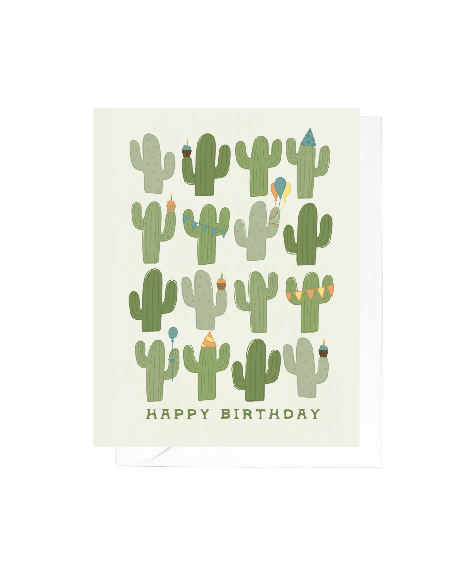 Cacti Birthday Greeting Card