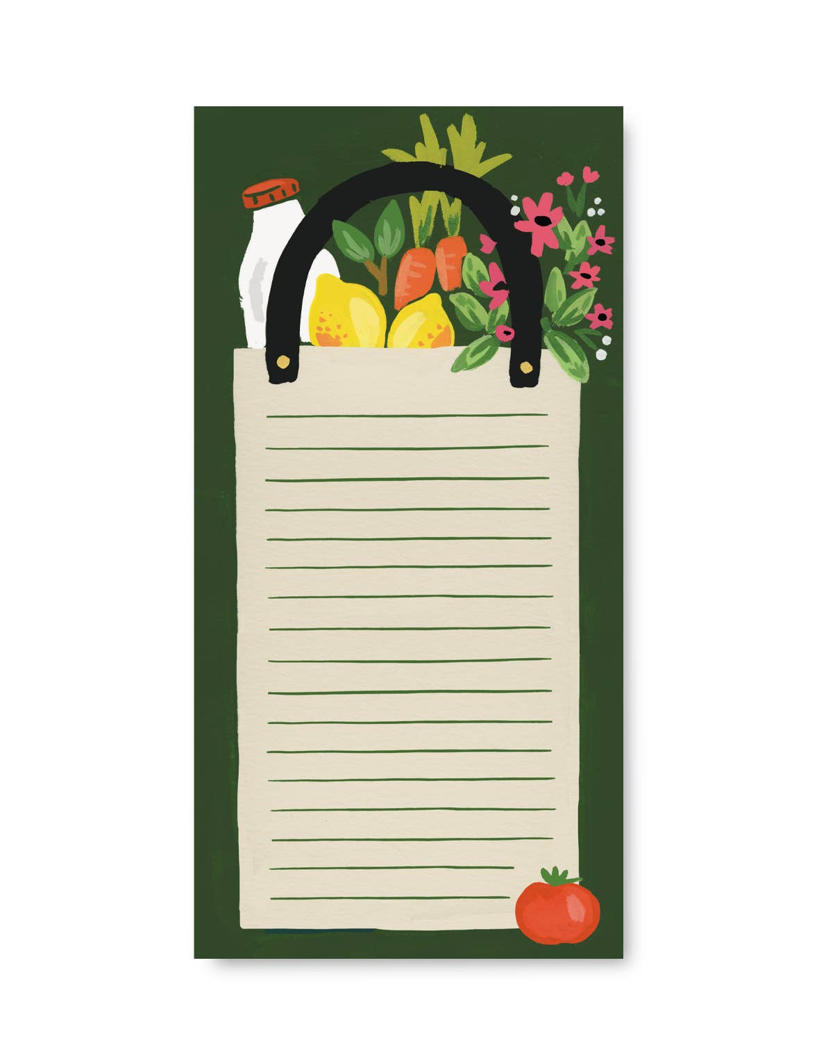 Grocery Bag Market List Notepad