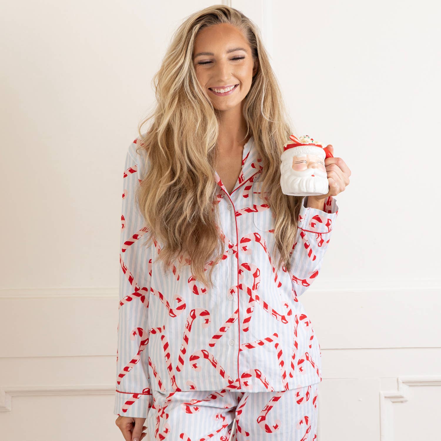 Candy Cane Flannel PJ Set
