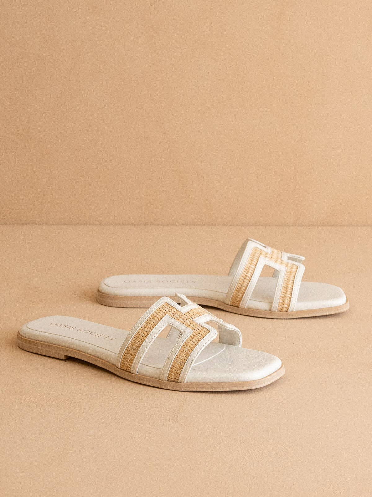 The Ena Cutout Raffia Slide