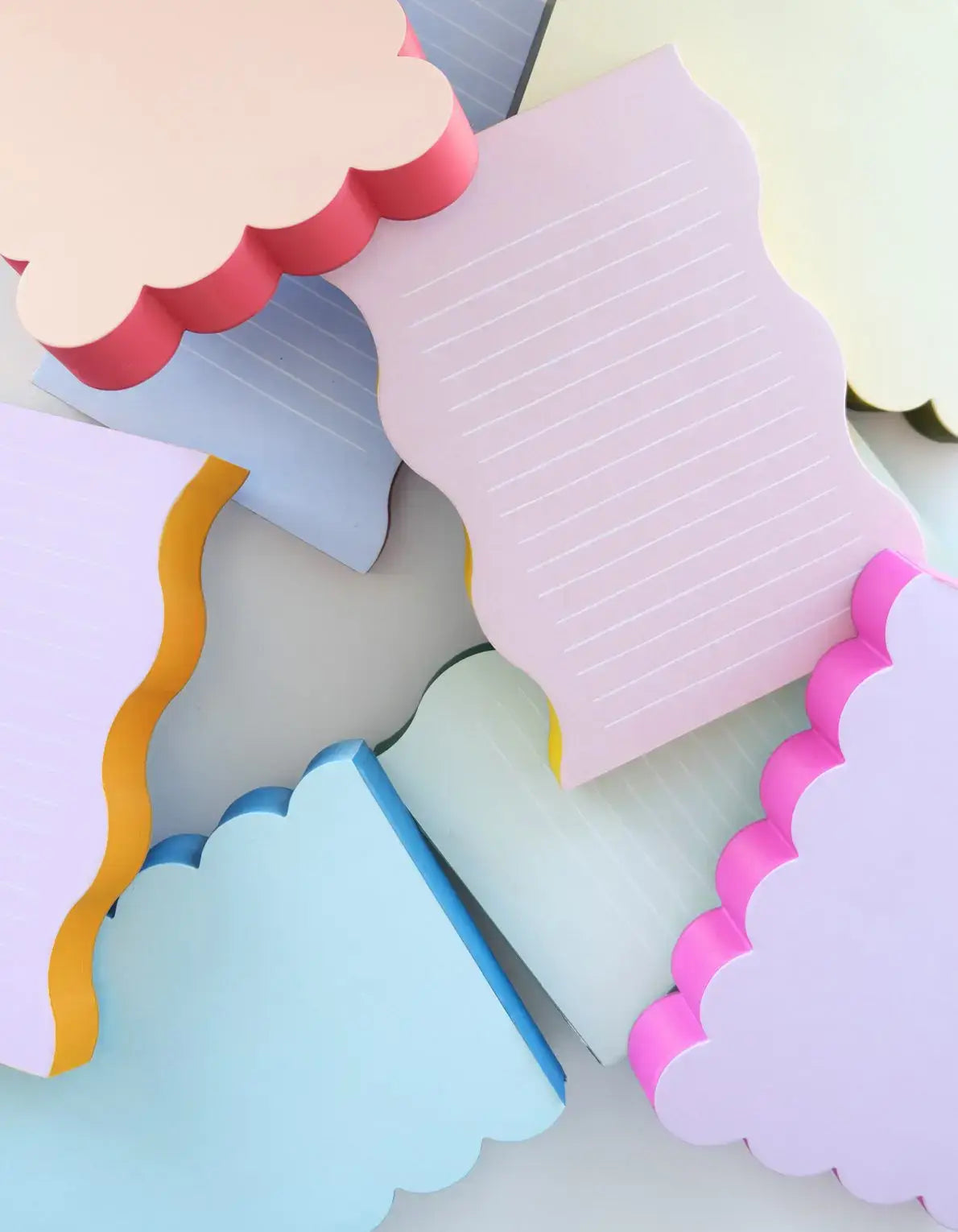 Peach + Persimmon Scalloped Notepad