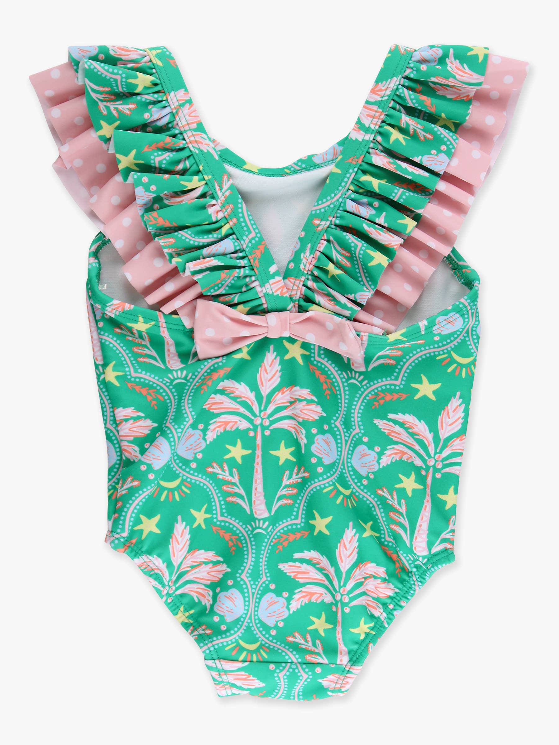 Bow Back One Piece Swimsuit - Coconut Cabana *FINAL SALE*