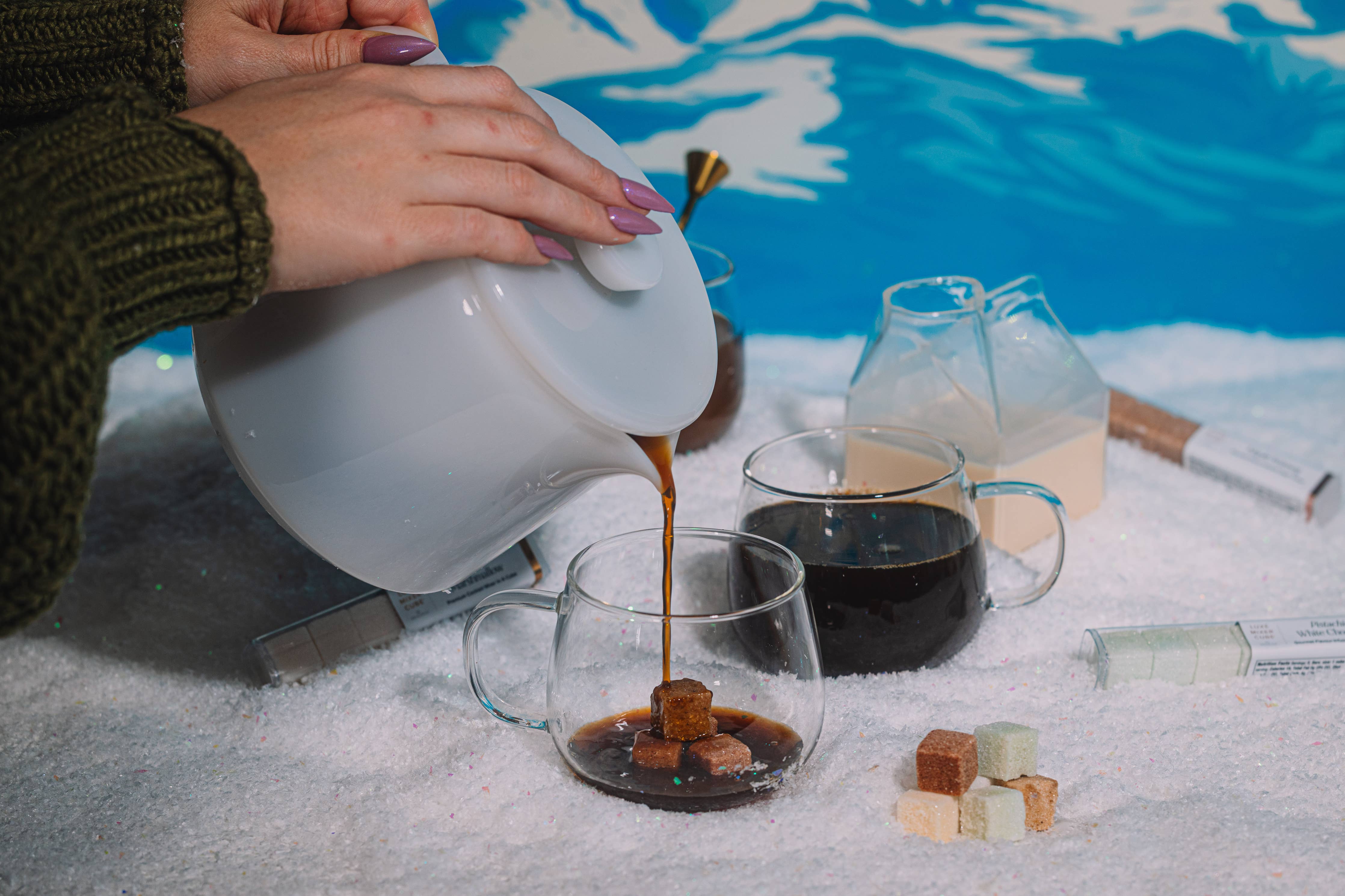 Winter Coffee Mixer Cube Trio