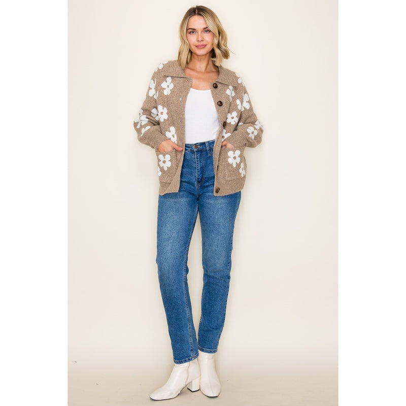 Falling Flowers Knit Jacket