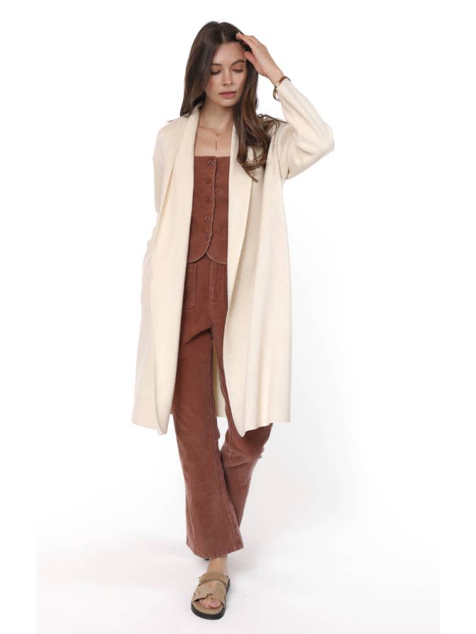 Alessia Shawl Collar Open Coat