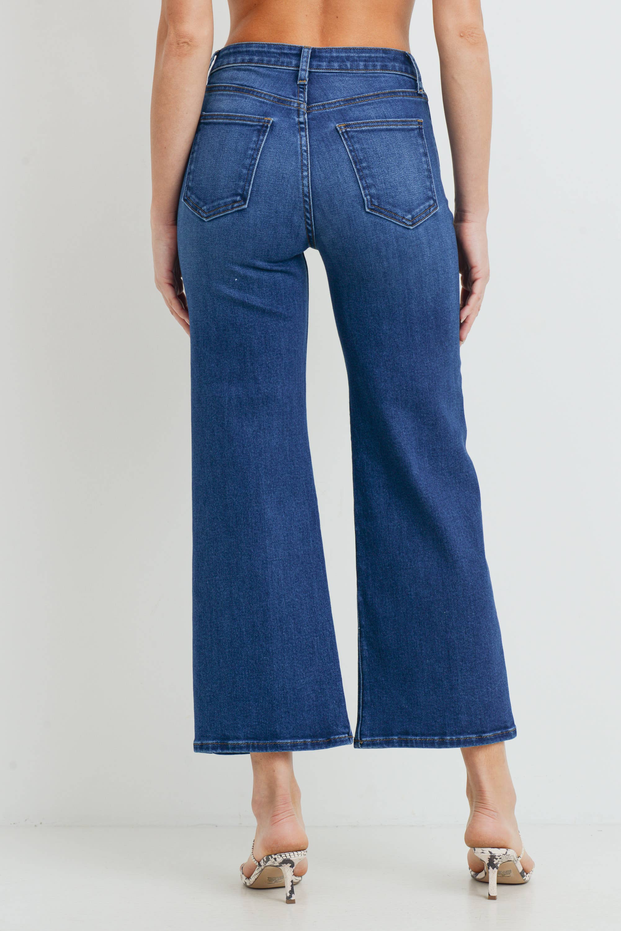 The Slim Wide Leg - Dark Denim