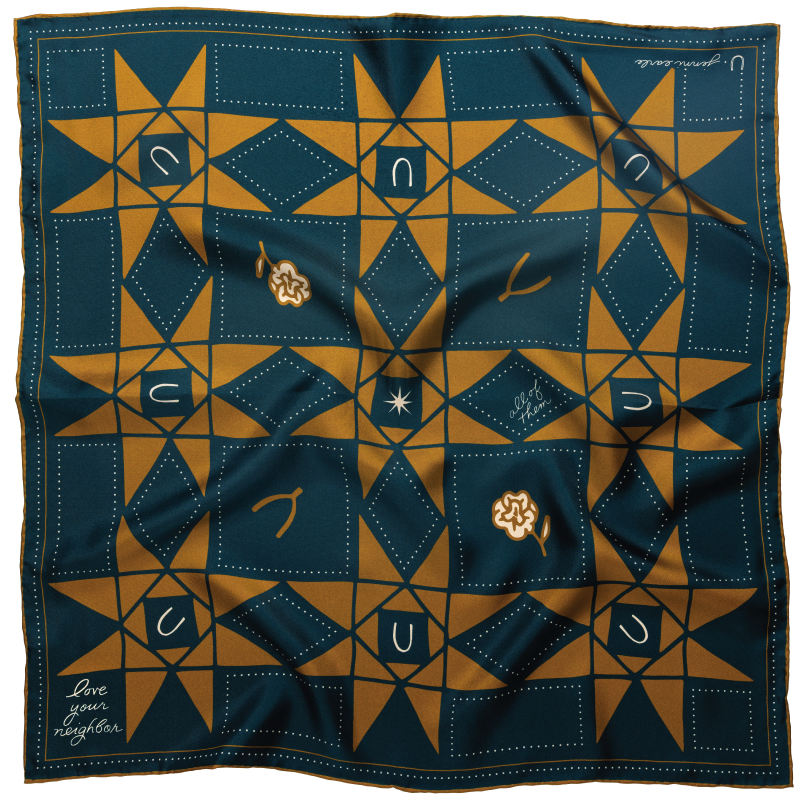 Love Your Neighbor Silk Scarf