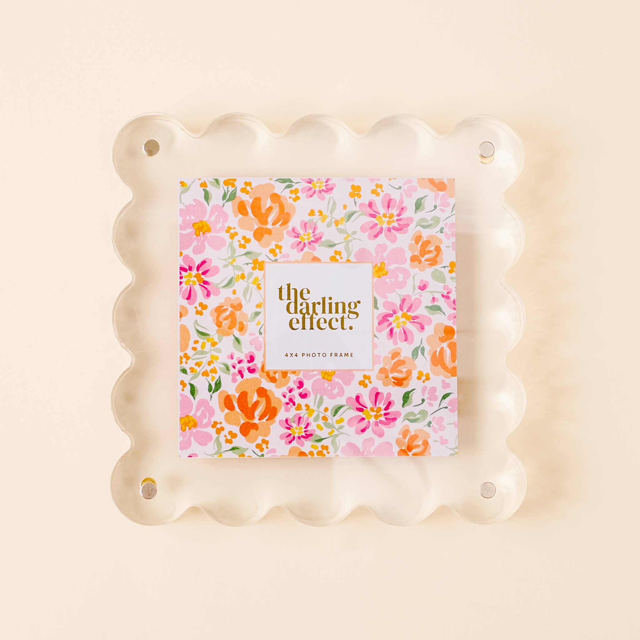 Square Scalloped Acrylic Frame - Clear