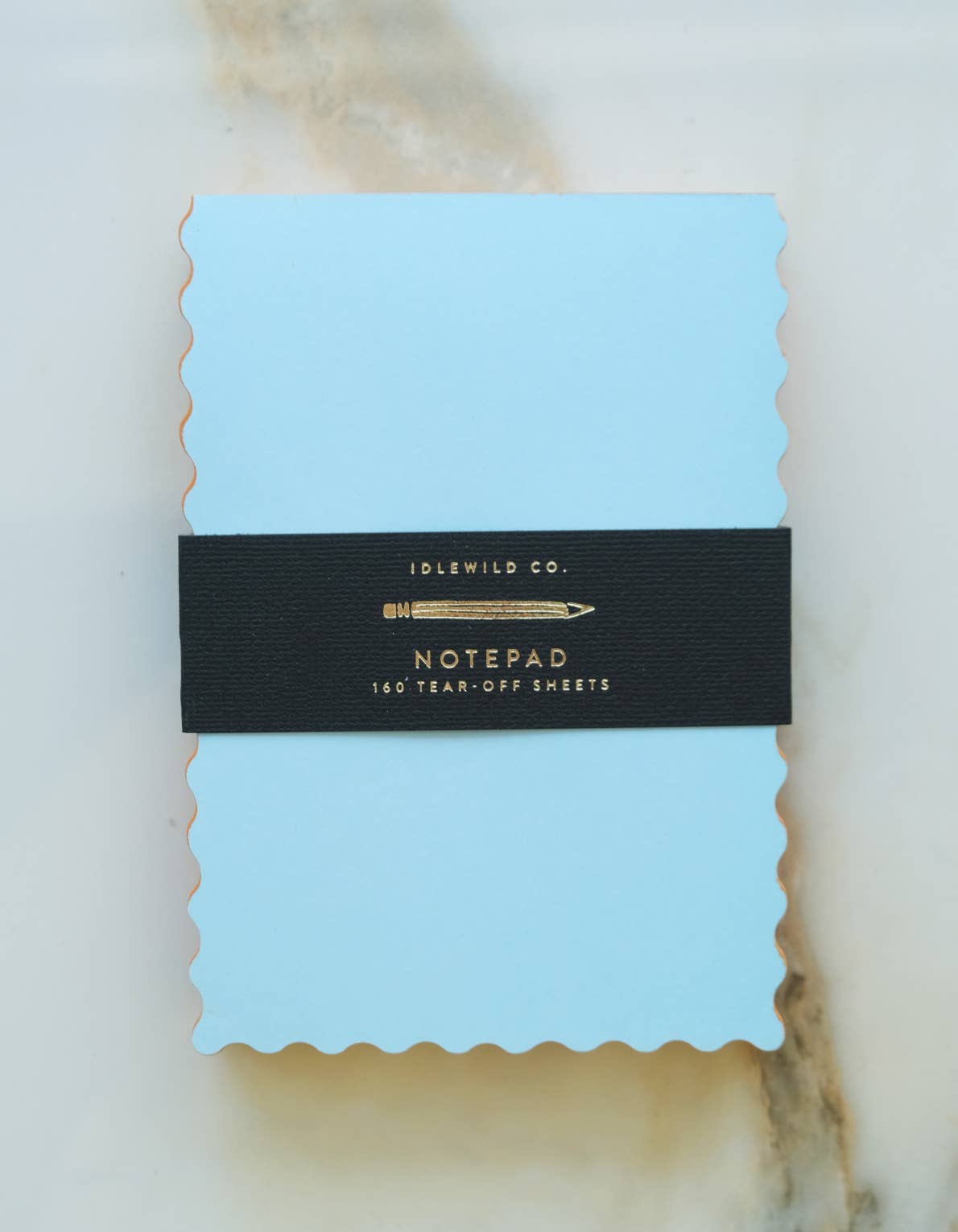 Sky + Tangerine Edge Mini Wave Shaped Notepad