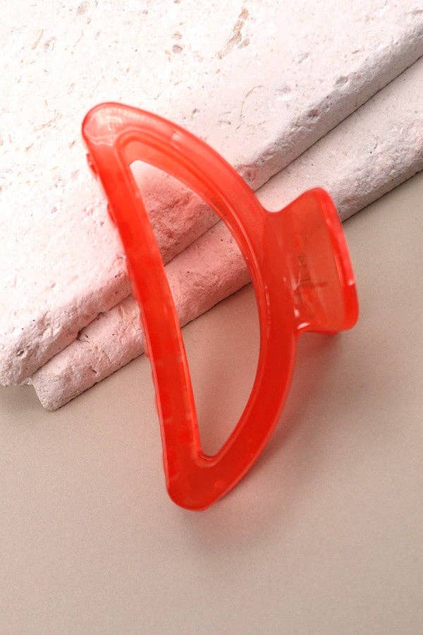 Jumbo Half Moon Translucent Hair Claw Clip
