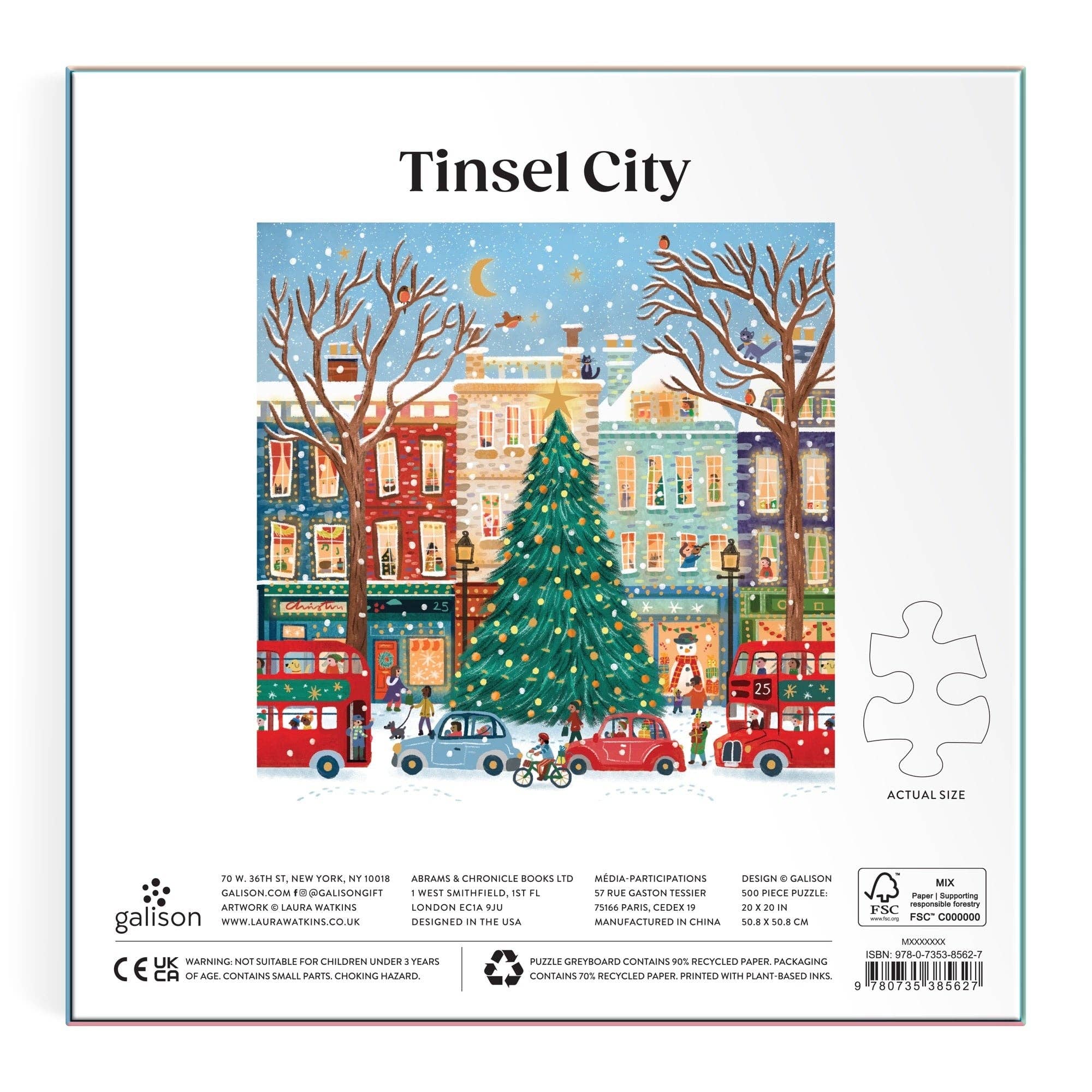 Tinsel City 500 Piece Puzzle