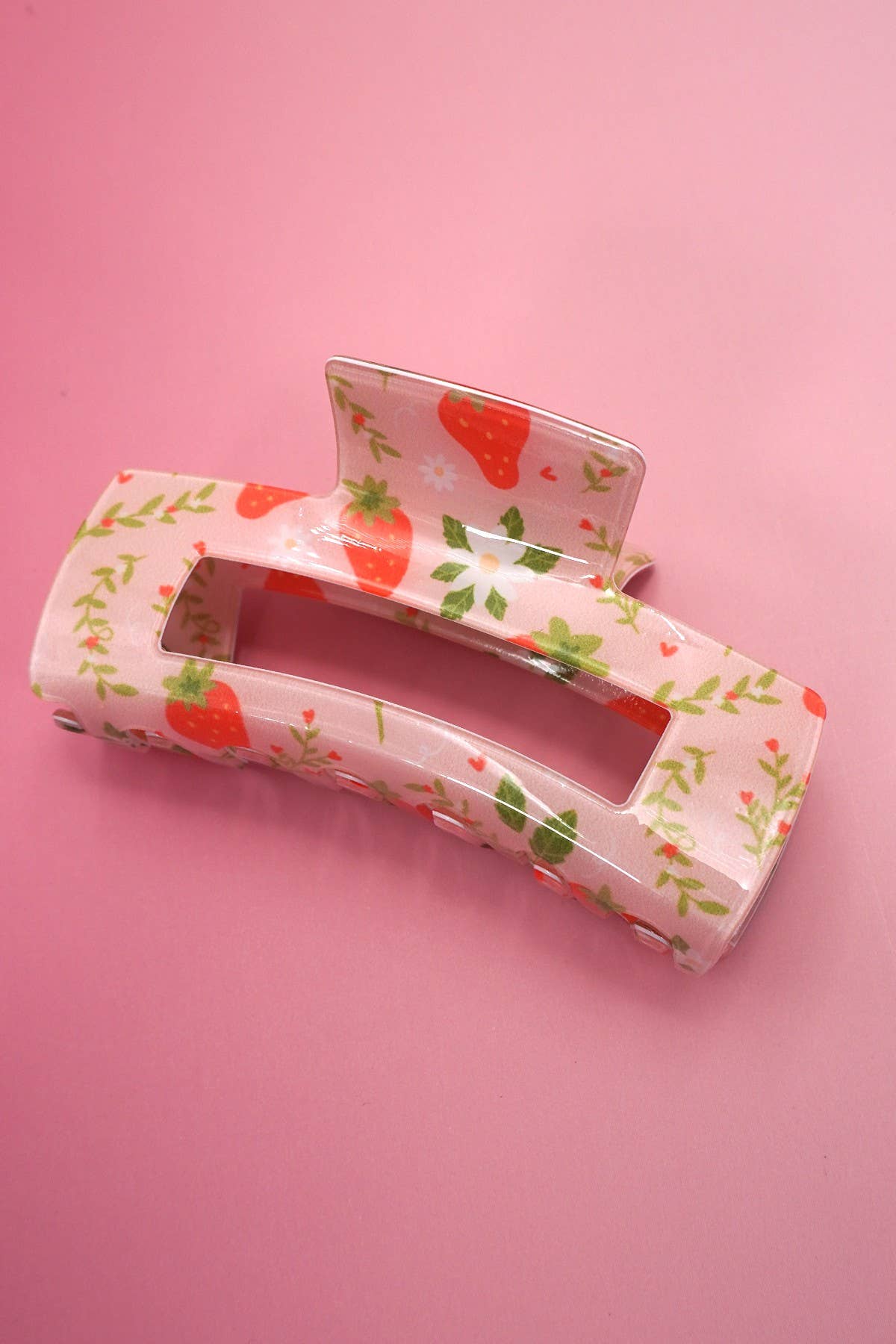 Jumbo Strawberry Cottagecore Hair Claw Clips