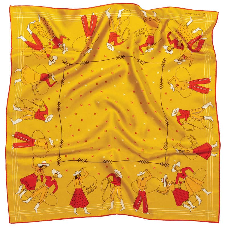 Buck Up Buckaroo Silk Scarf