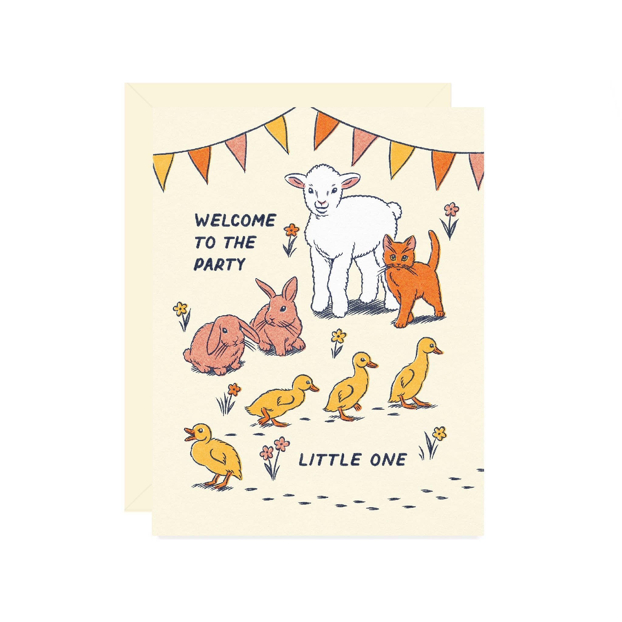 Welcome Baby Animals Card