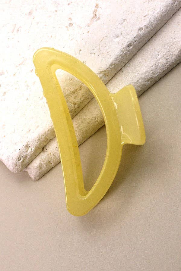Jumbo Half Moon Translucent Hair Claw Clip