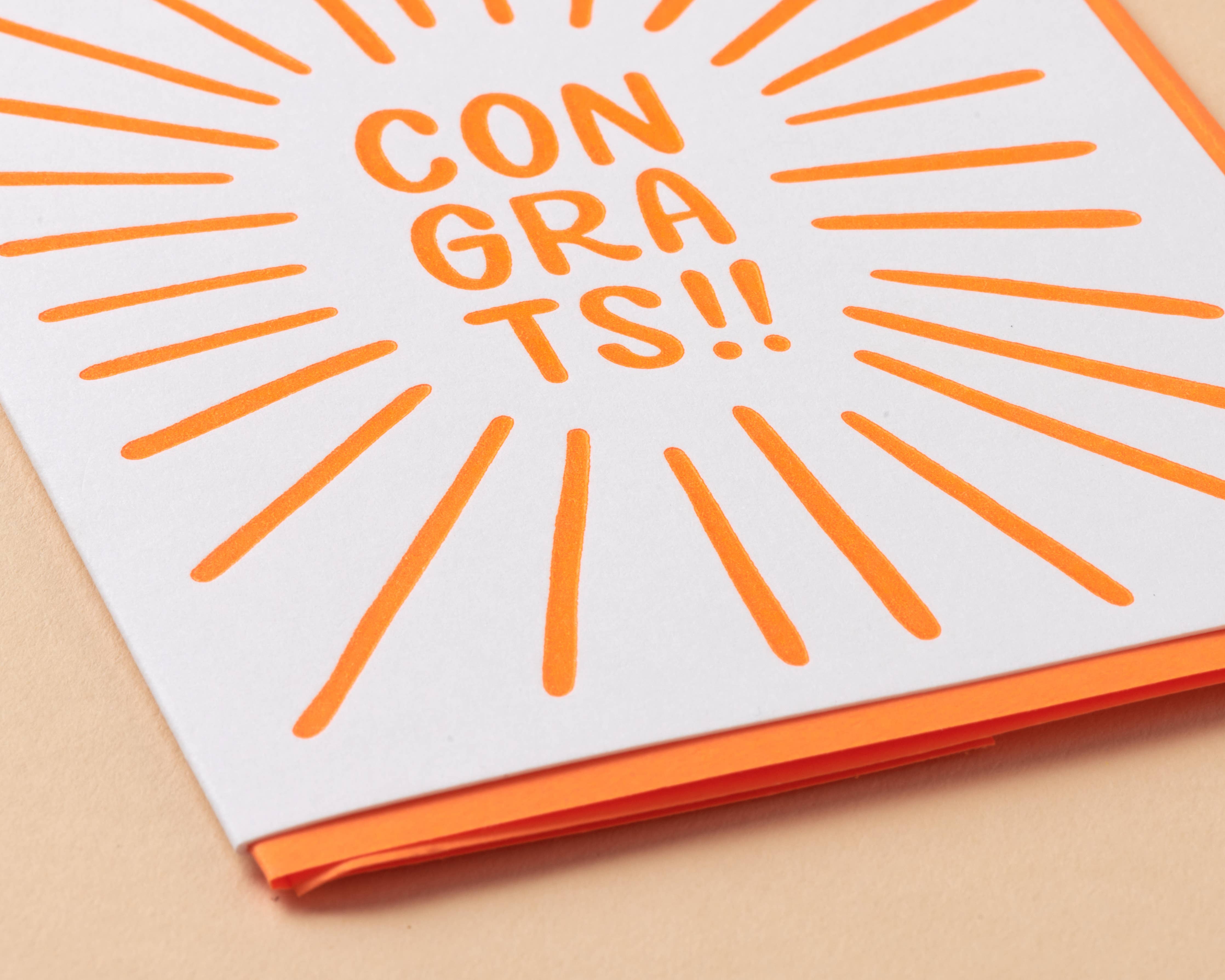 Congrats Letterpress Card