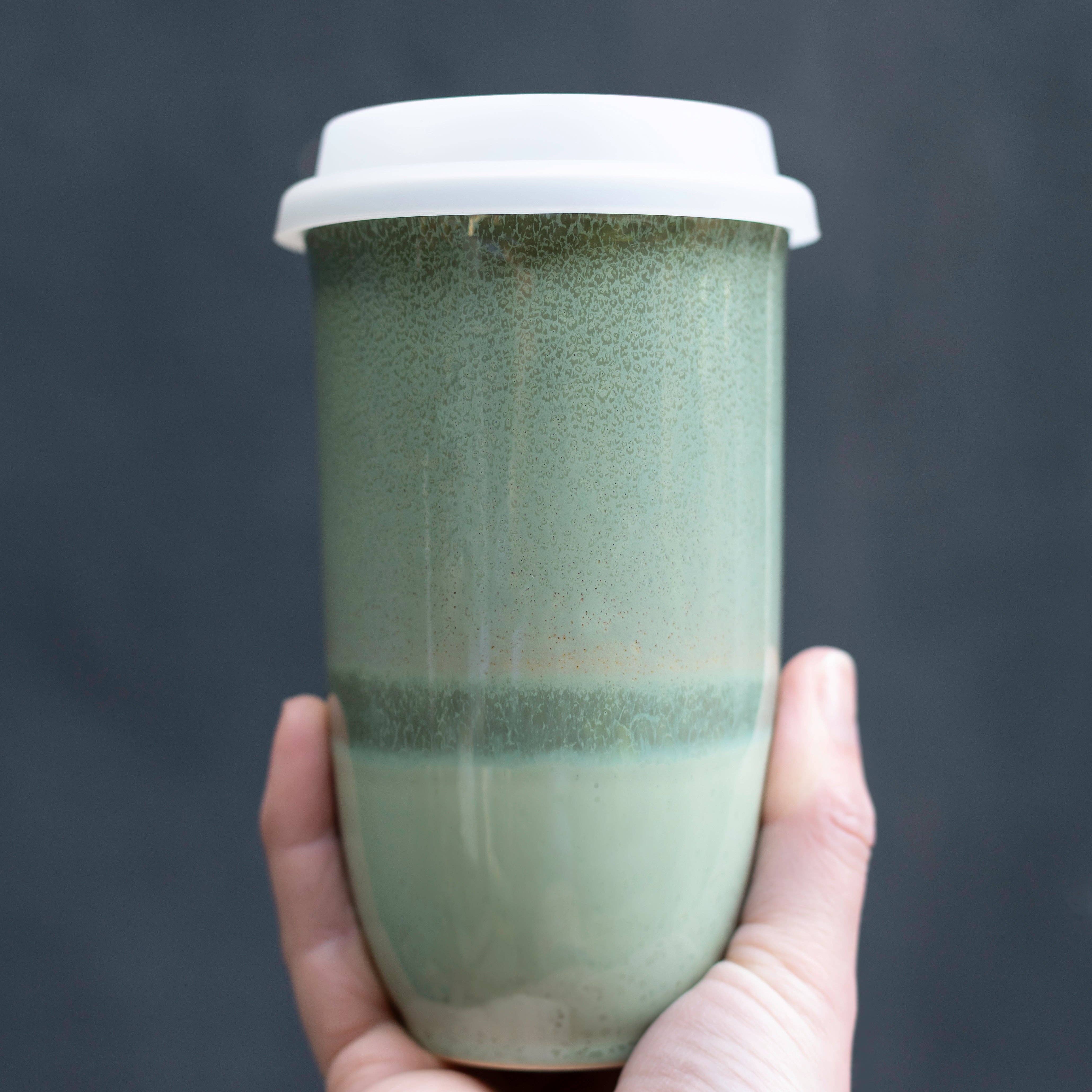 Emerald Ceramic Travel Mug – 16 oz
