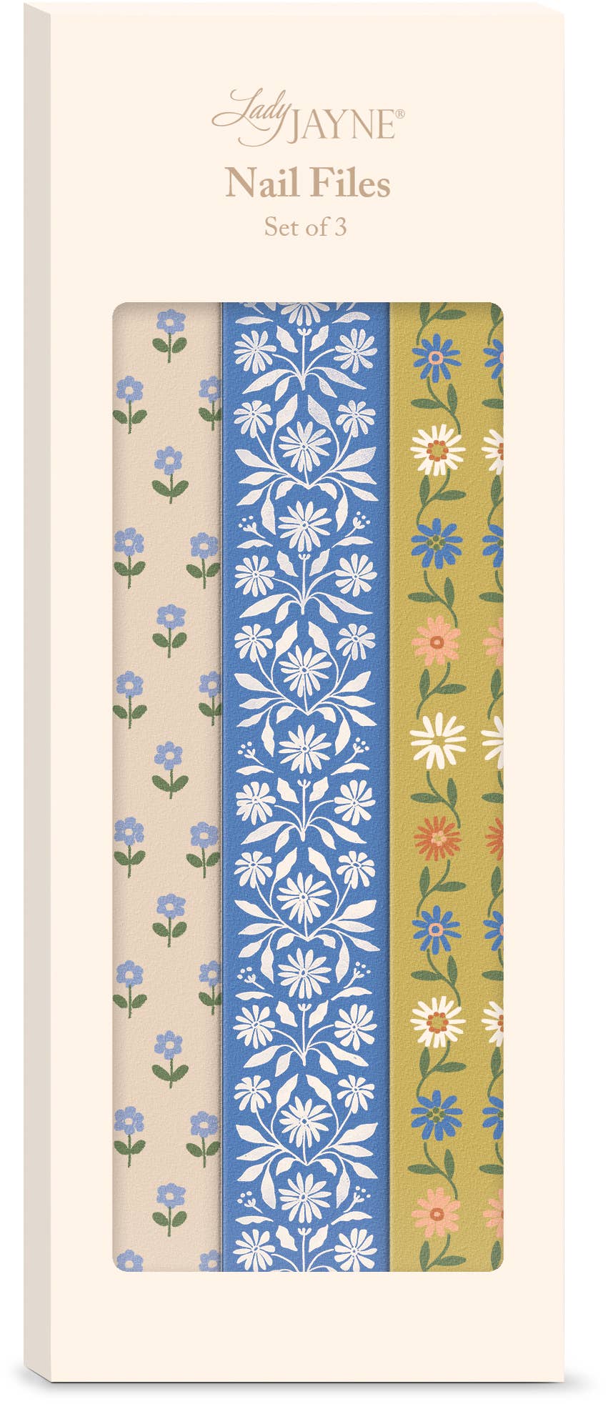 Blue Mustard Floral Nail File Set