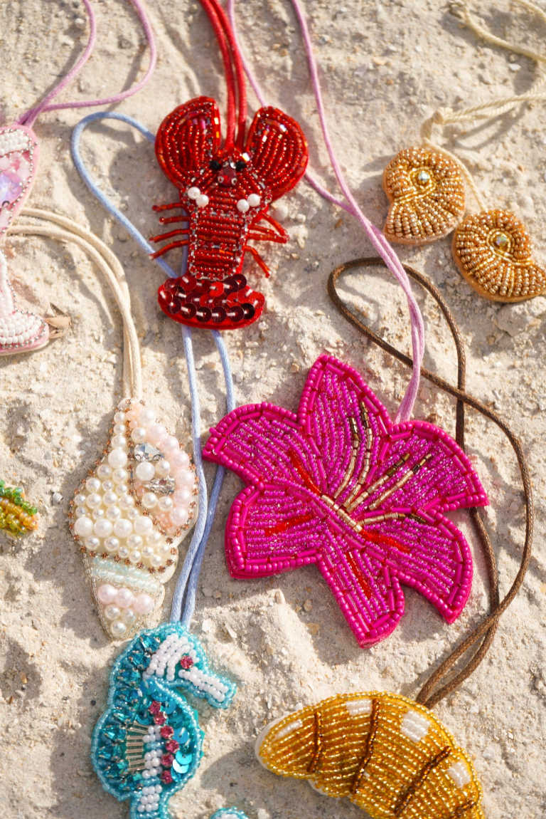 Spicy Margarita Beaded Bag Charm