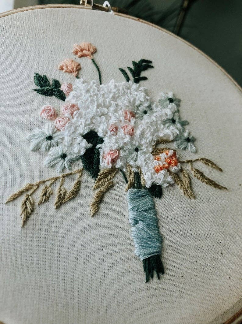 Bridal Bouquet Intermediate Embroidery Kit