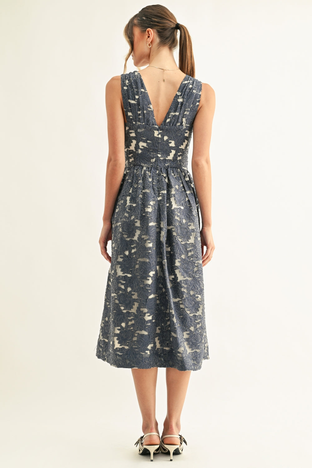 Arleta Jacquard Corset Midi Dress