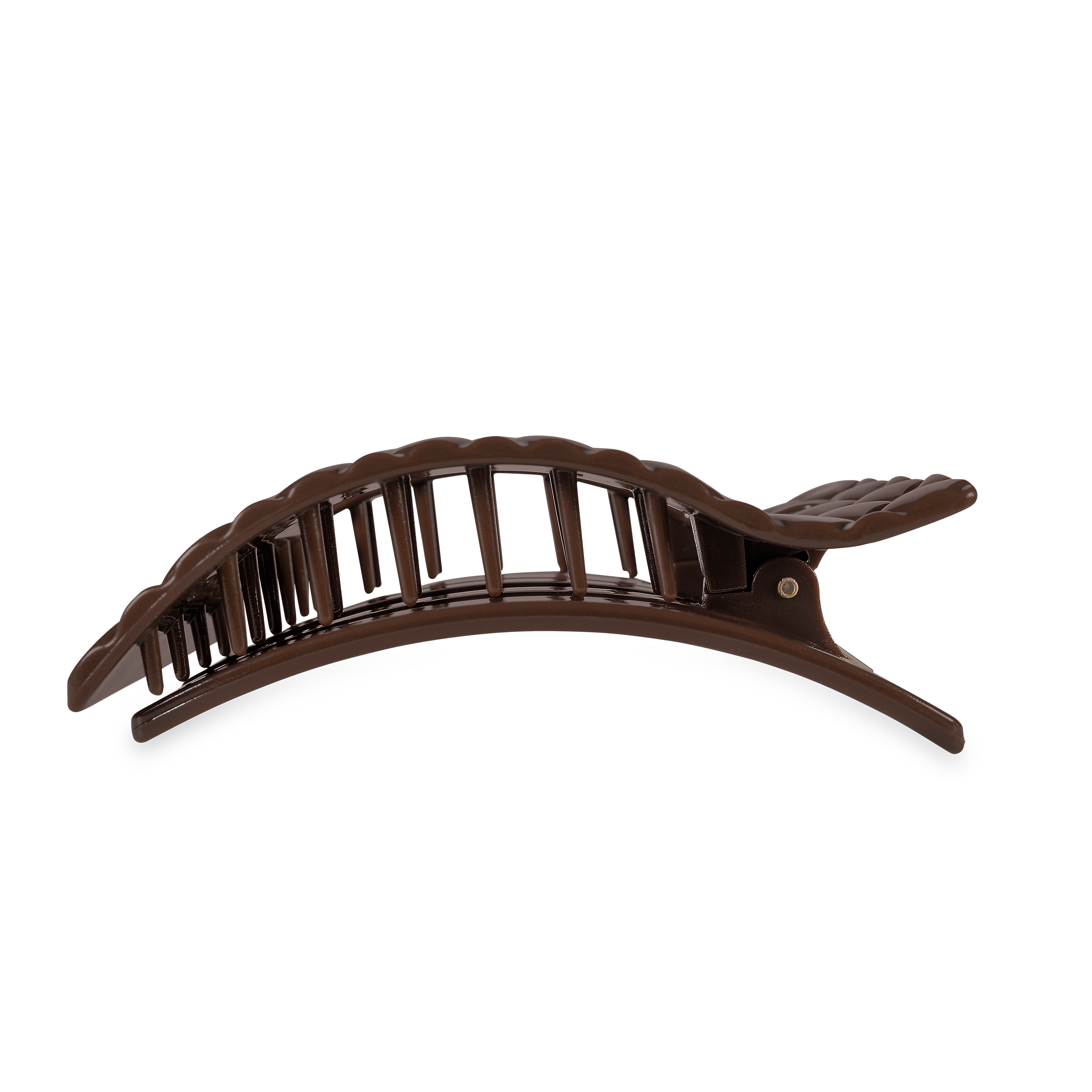 Quilted Truly Taupe Flat Rectangle Hair Clip