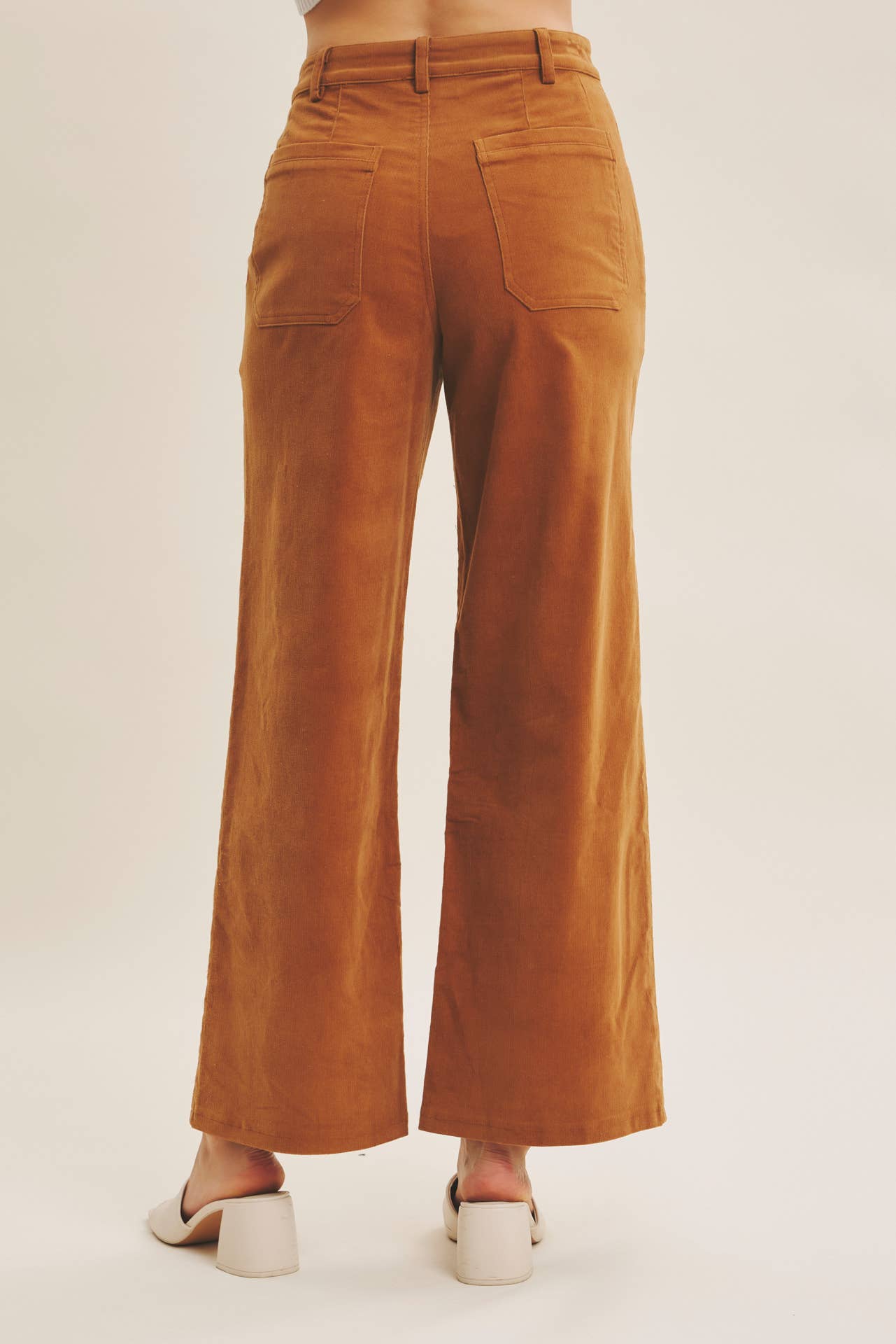 Ginger Spiced Corduroy Wide Leg Pants