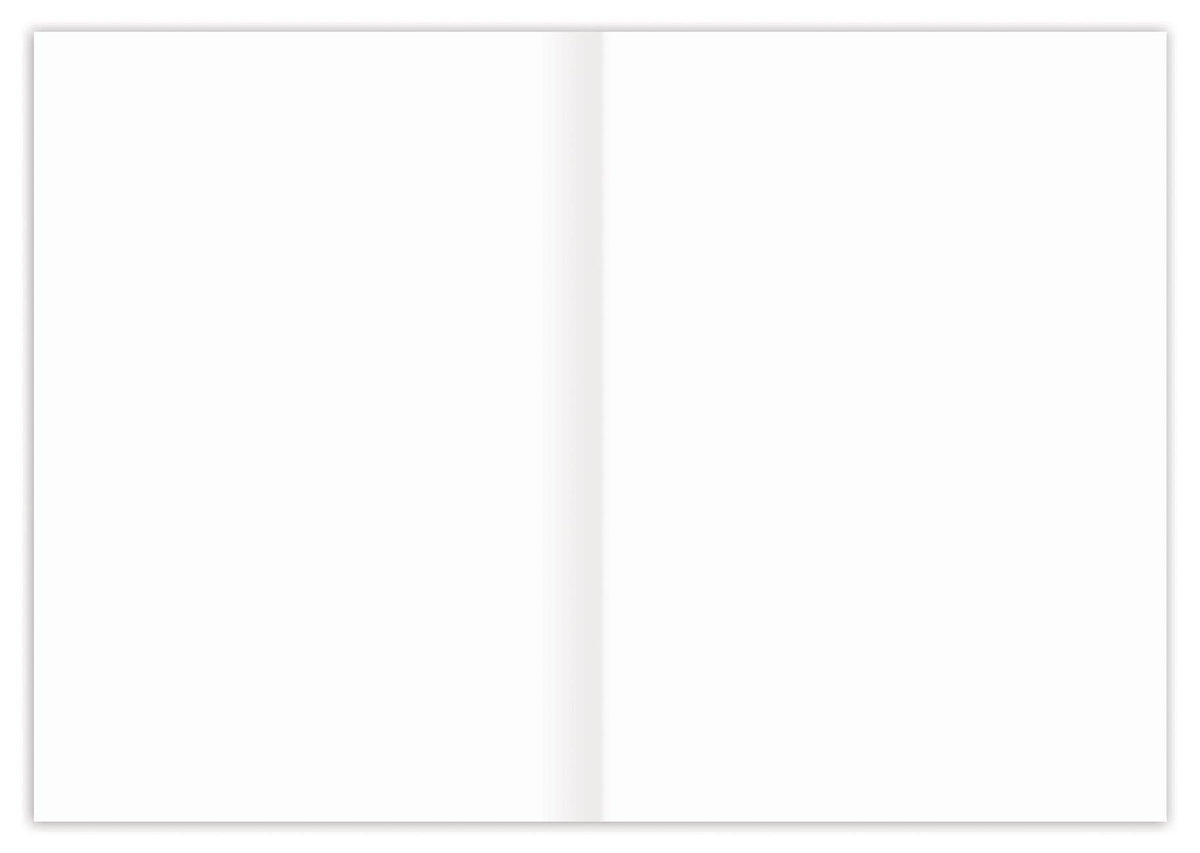 Blank greeting card interior panel, white