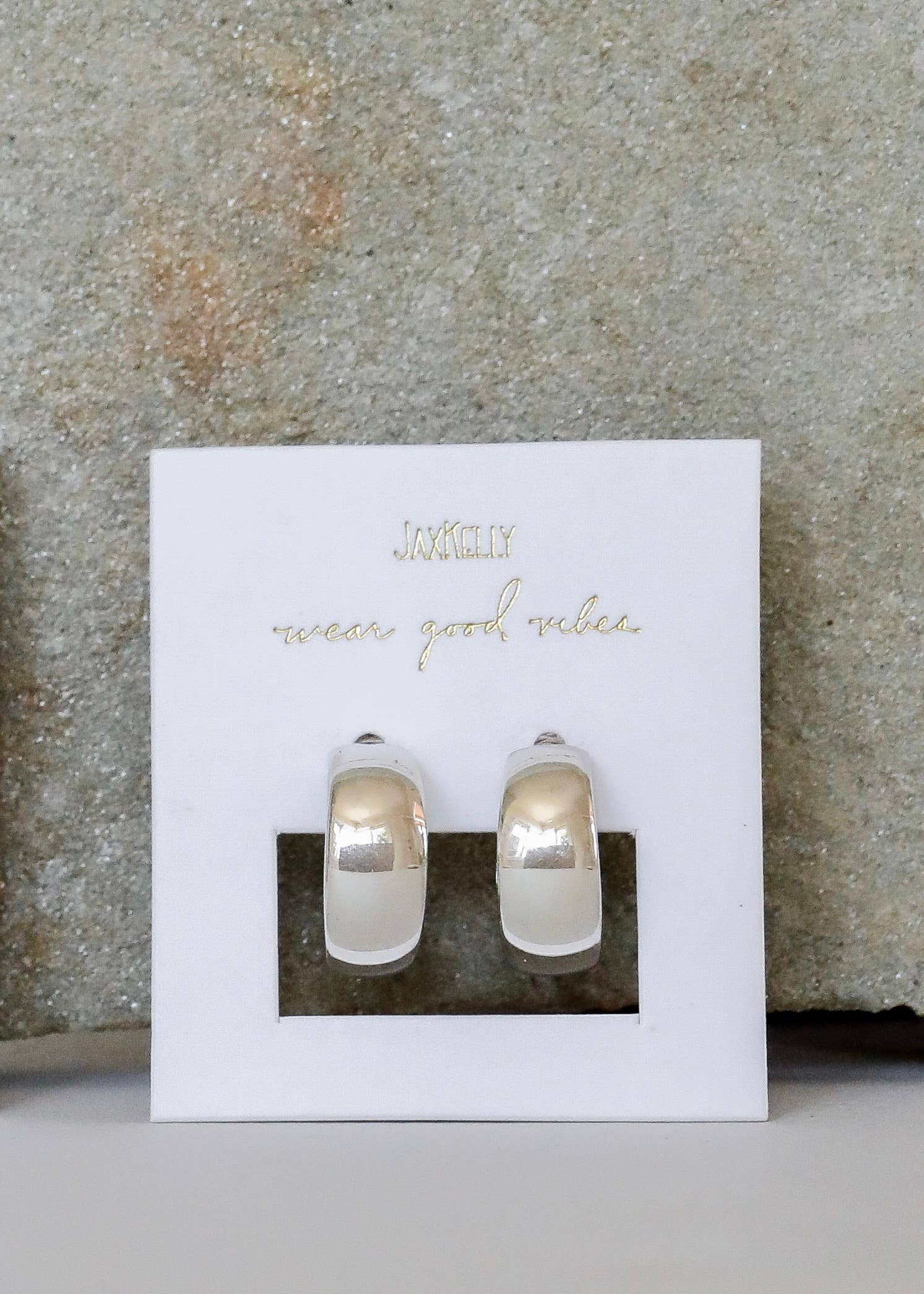 Silver Wide Hoop Earring