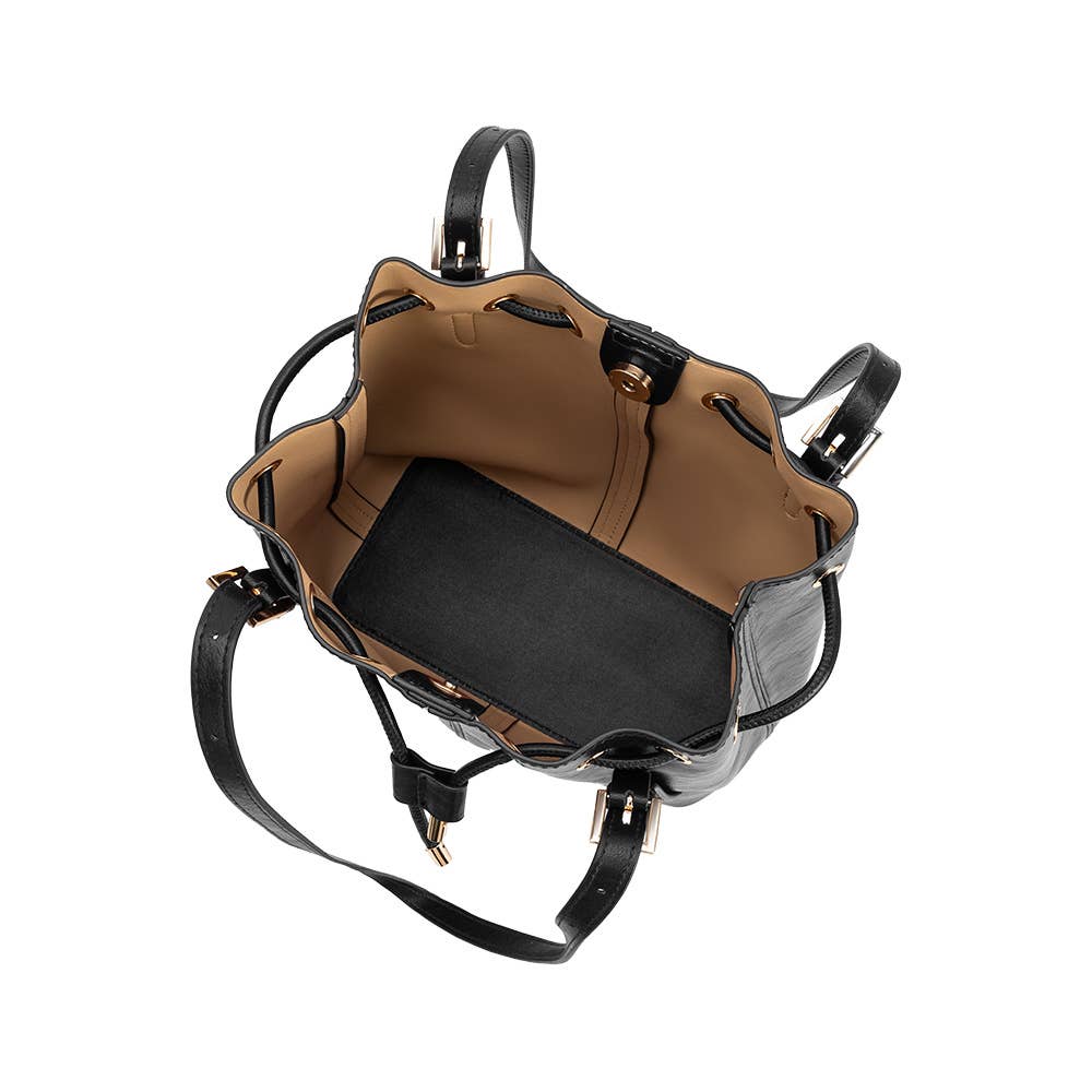 Sally Black Vegan Shoulder Bag