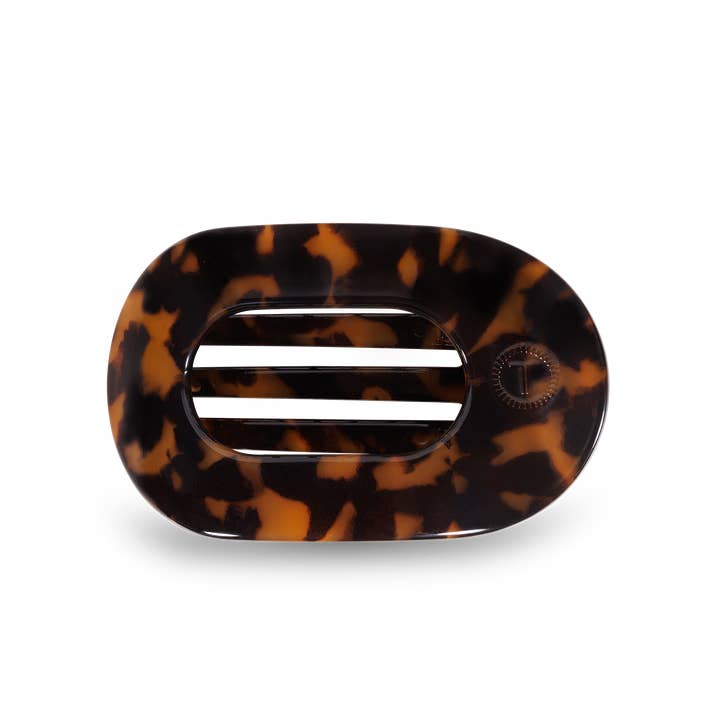 Tortoise Large Flat Round Clip