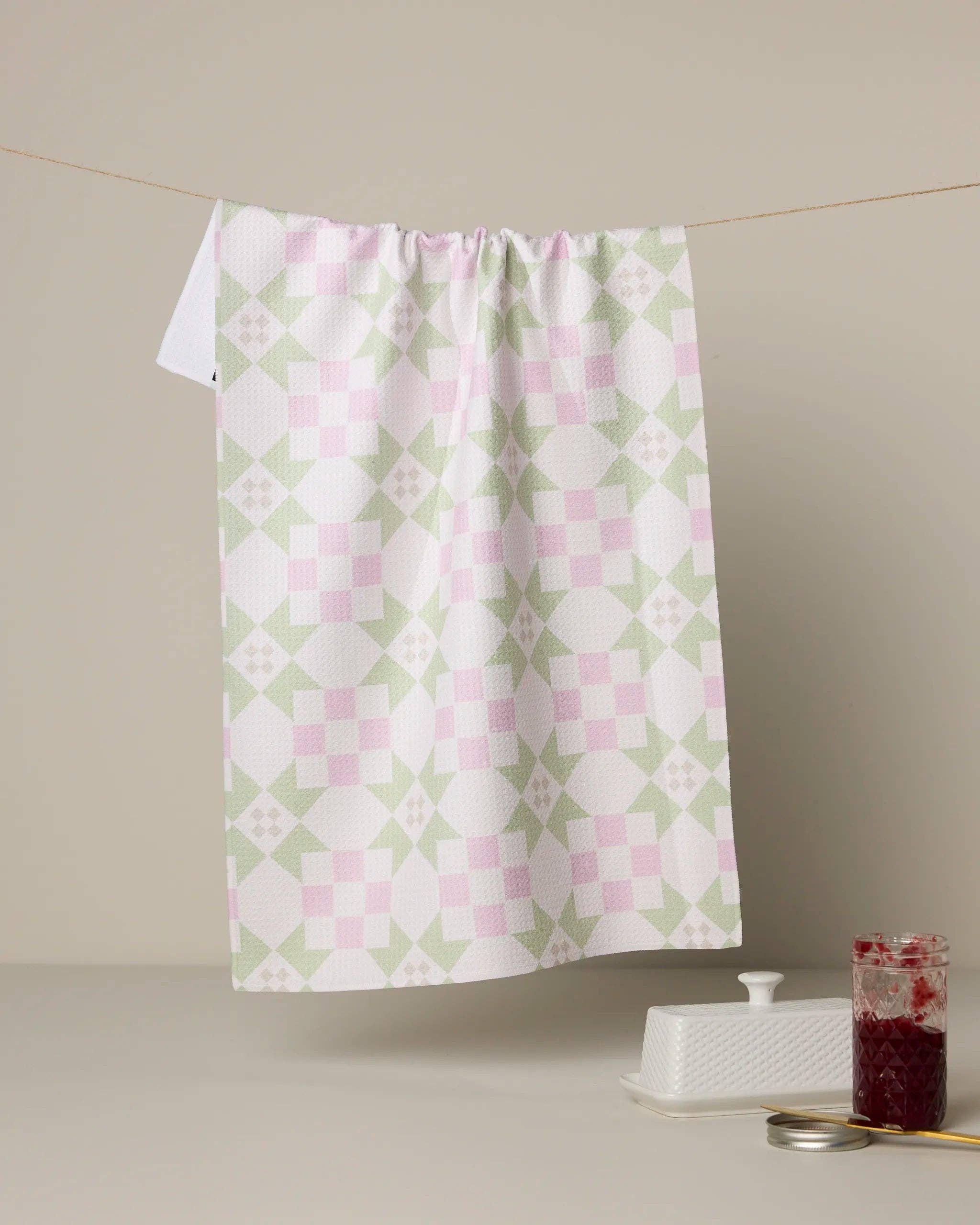 Garden Quilt Tea Towel