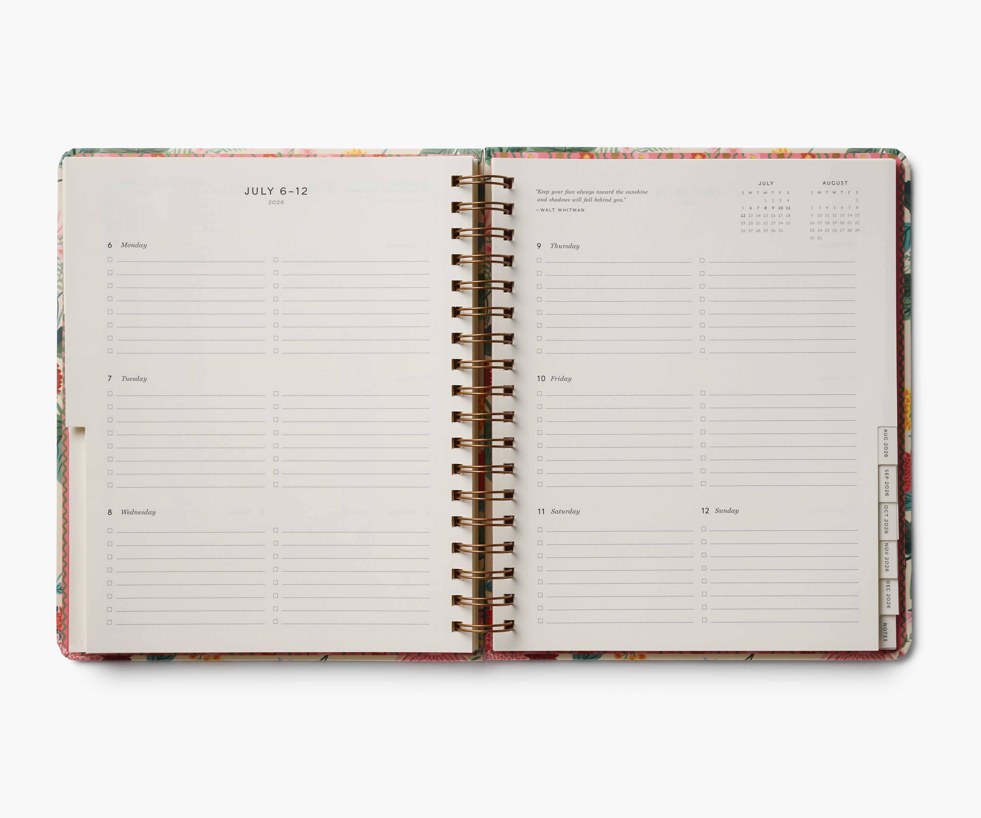 2026 Dahlia 17-Month Academic Hardcover Spiral Planner