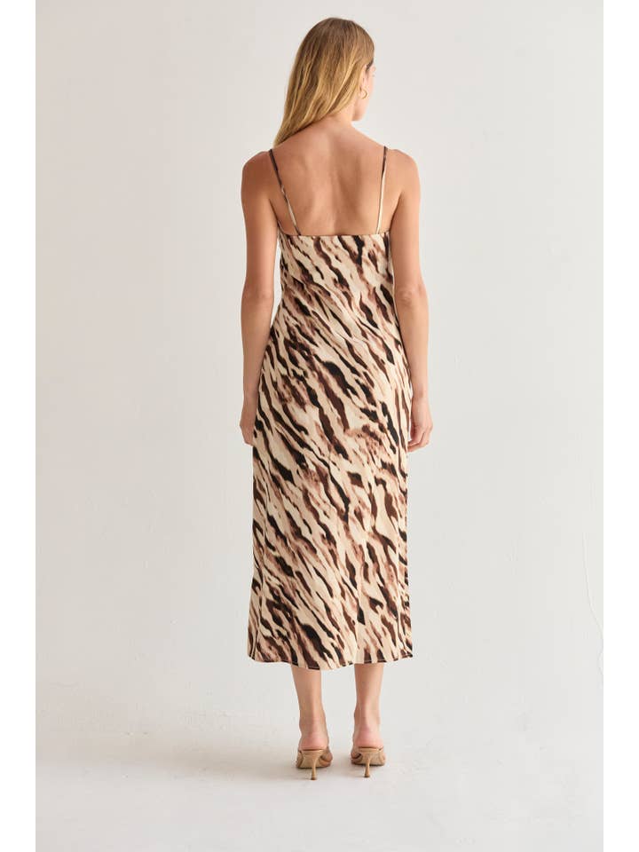 Kira Abstract Print Slip On Dress