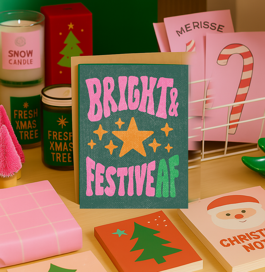 Bright + Festive AF Holiday Card