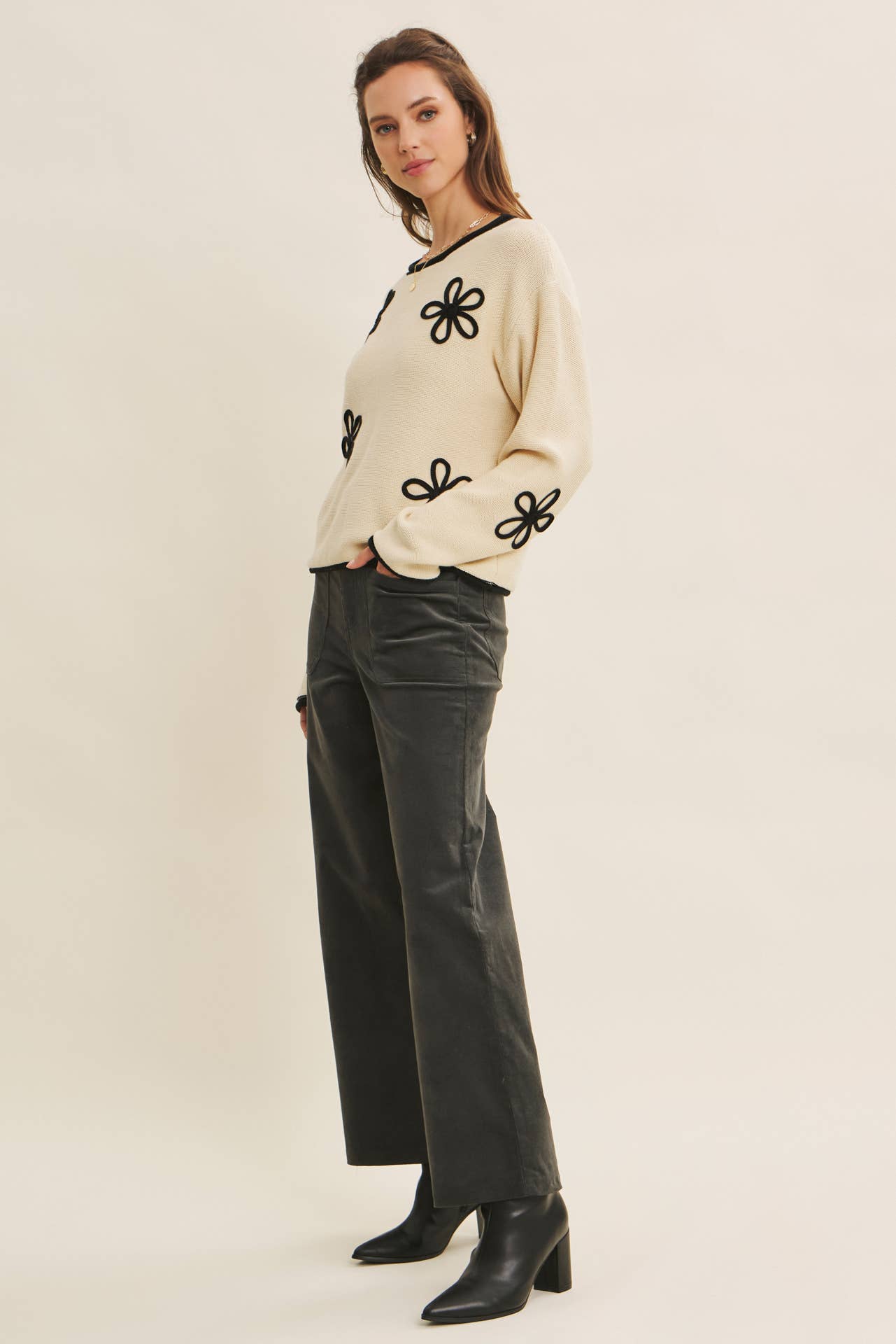 Ginger Spiced Corduroy Wide Leg Pants