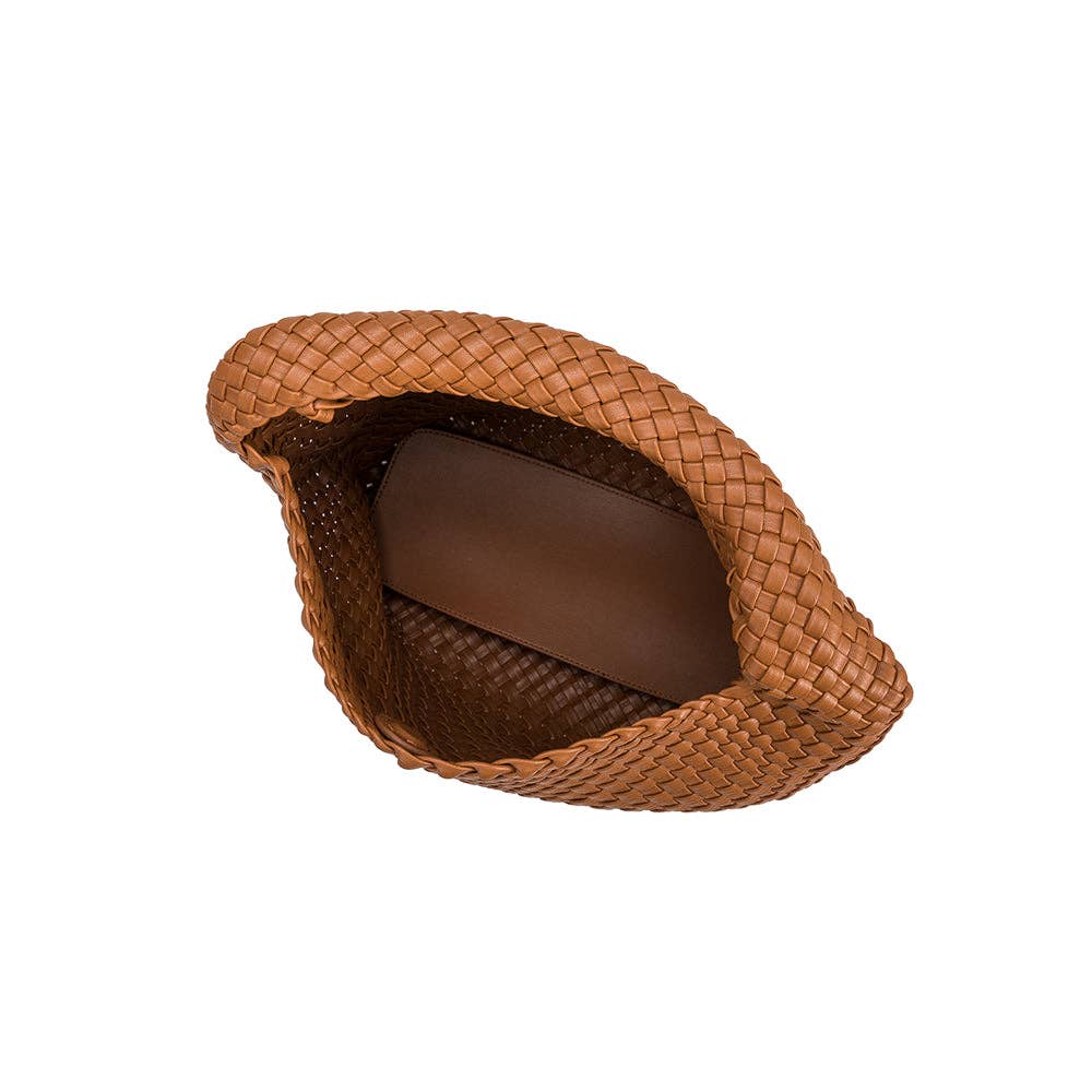 Johanna Large Vegan Shoulder Bag - Saddle