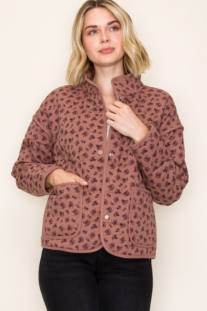 Mauve Meadown Quilted Jacket