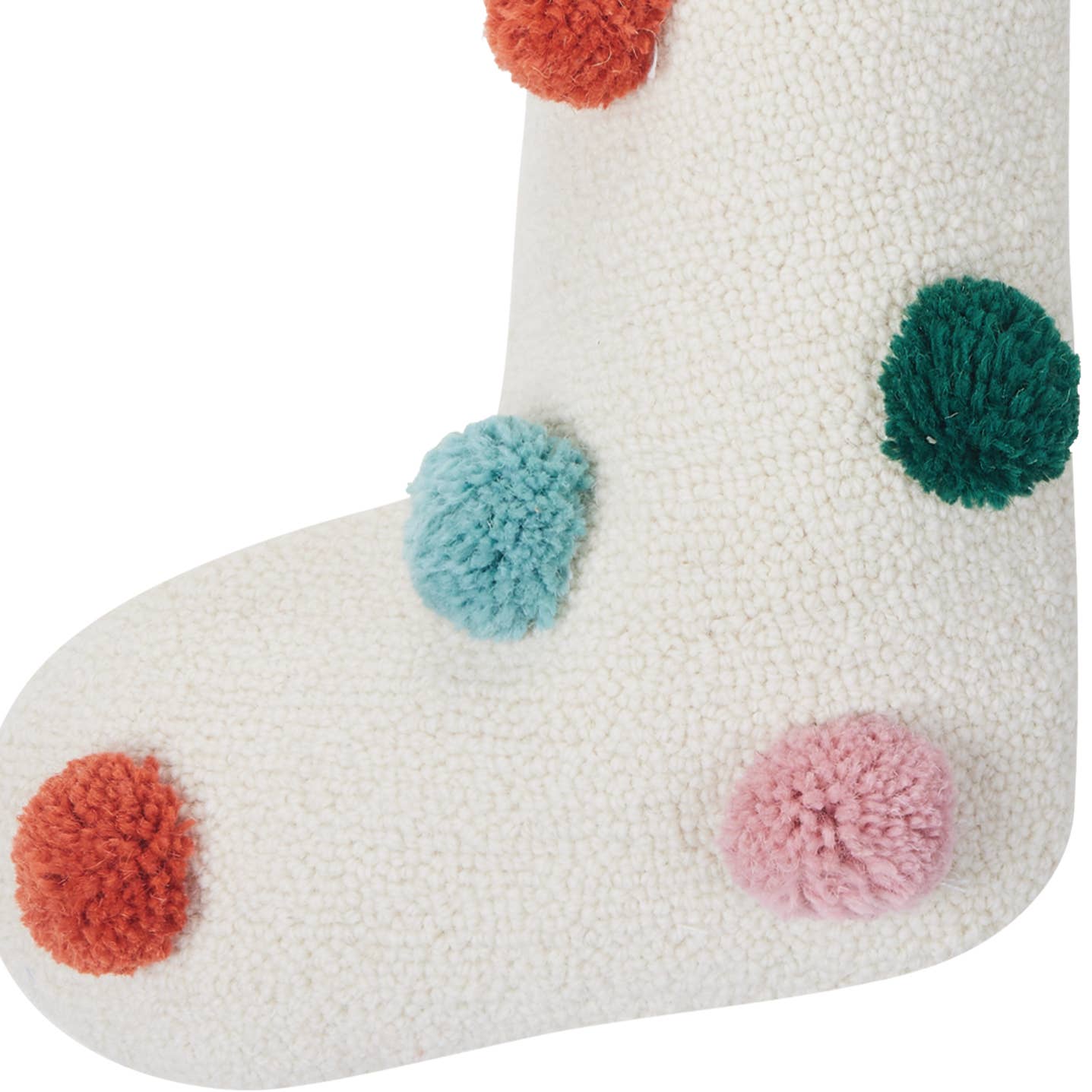 Colorful Pom Pom Stocking