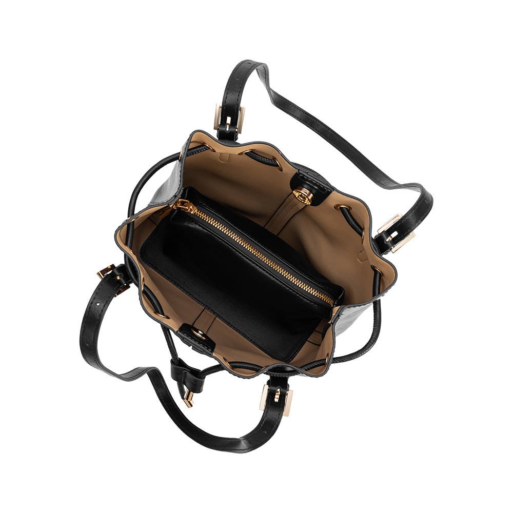 Sally Black Vegan Shoulder Bag