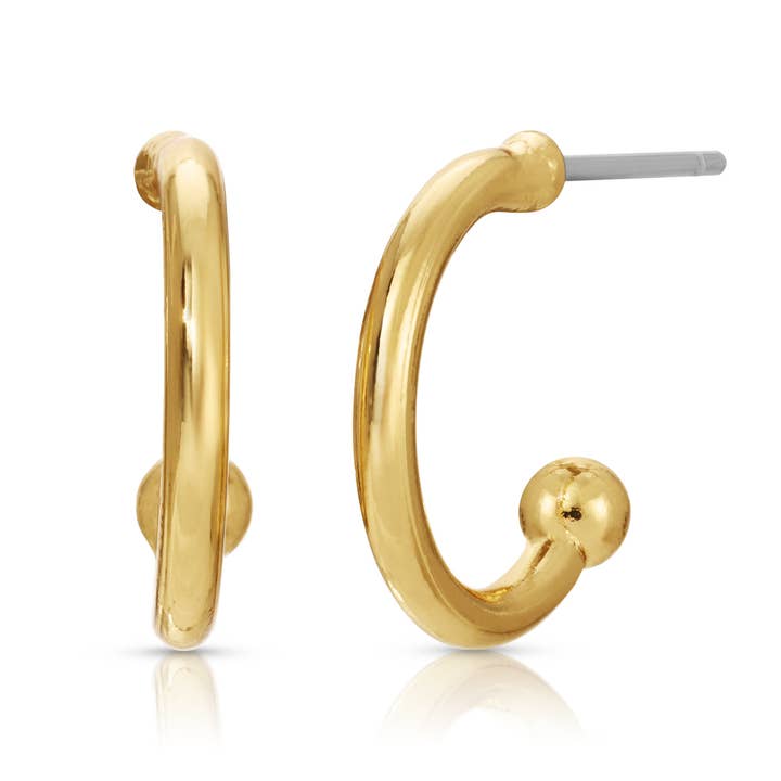 Love & Hugs Hoops with Drop - Gold