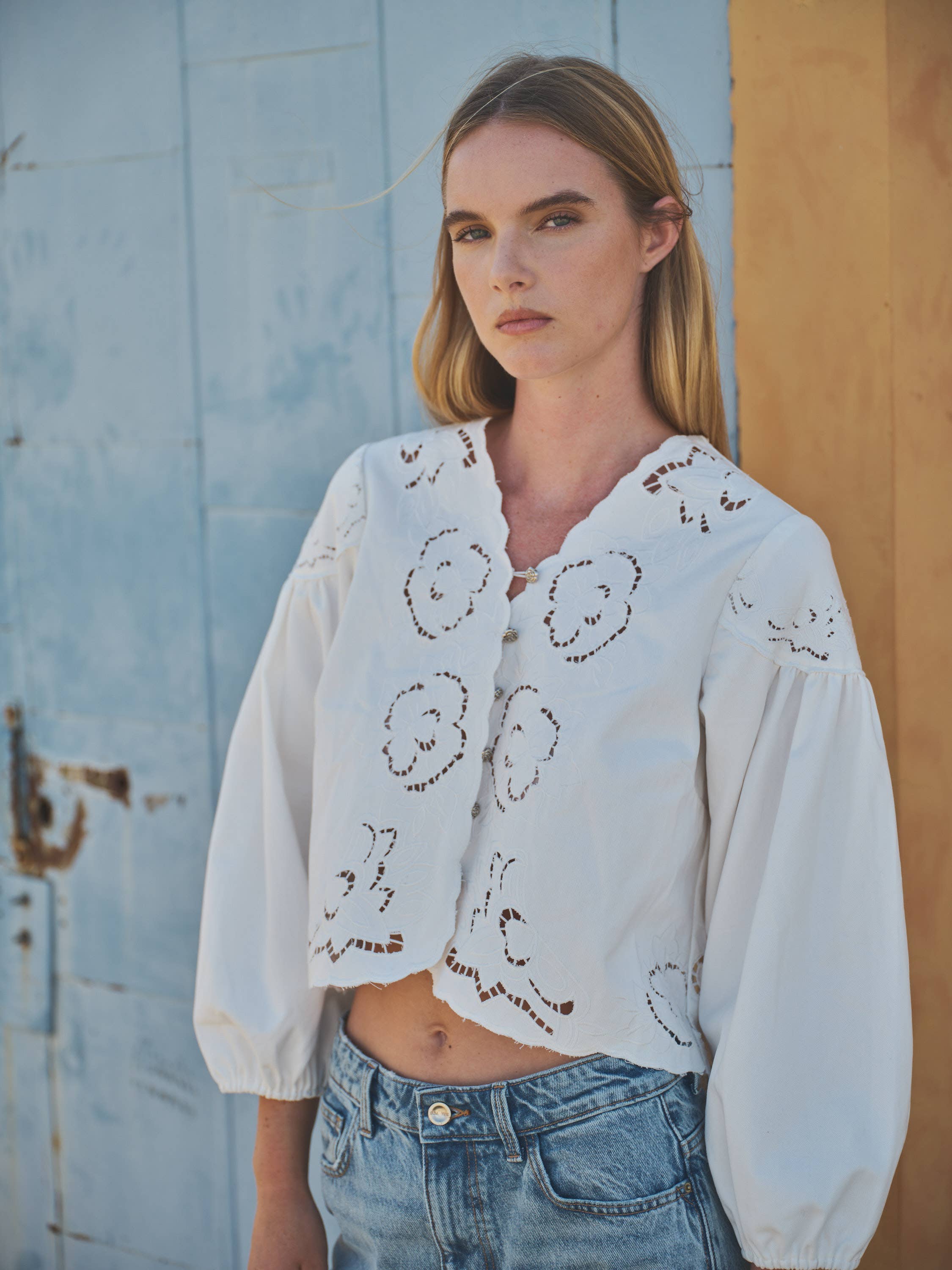 When In Rome Embroidered Blouse - Off White