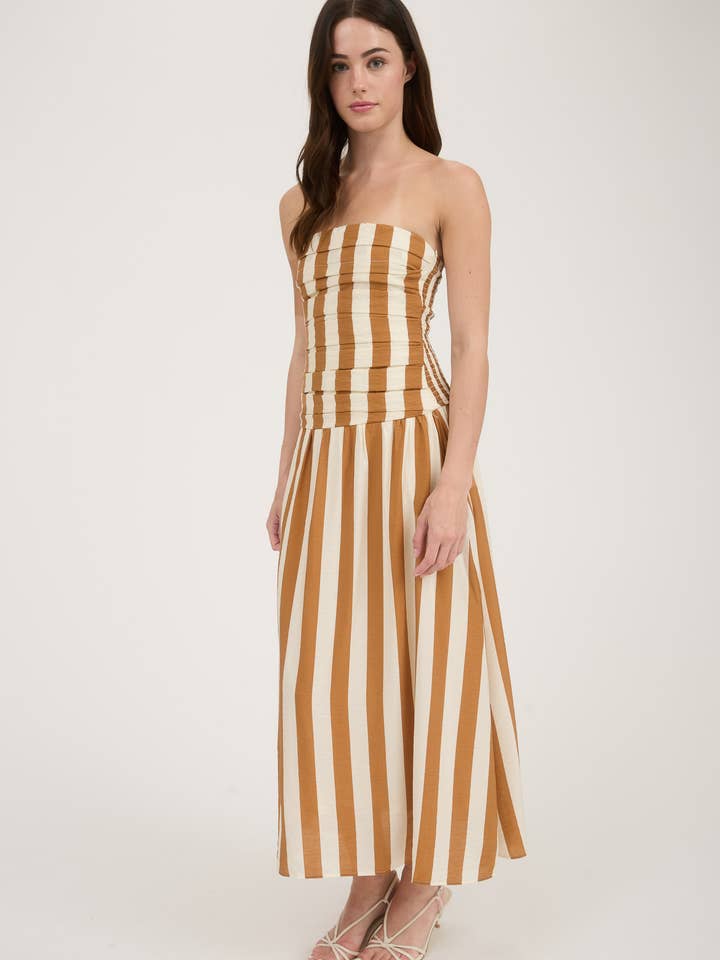 Texas Cabana Stripe Midi Dress