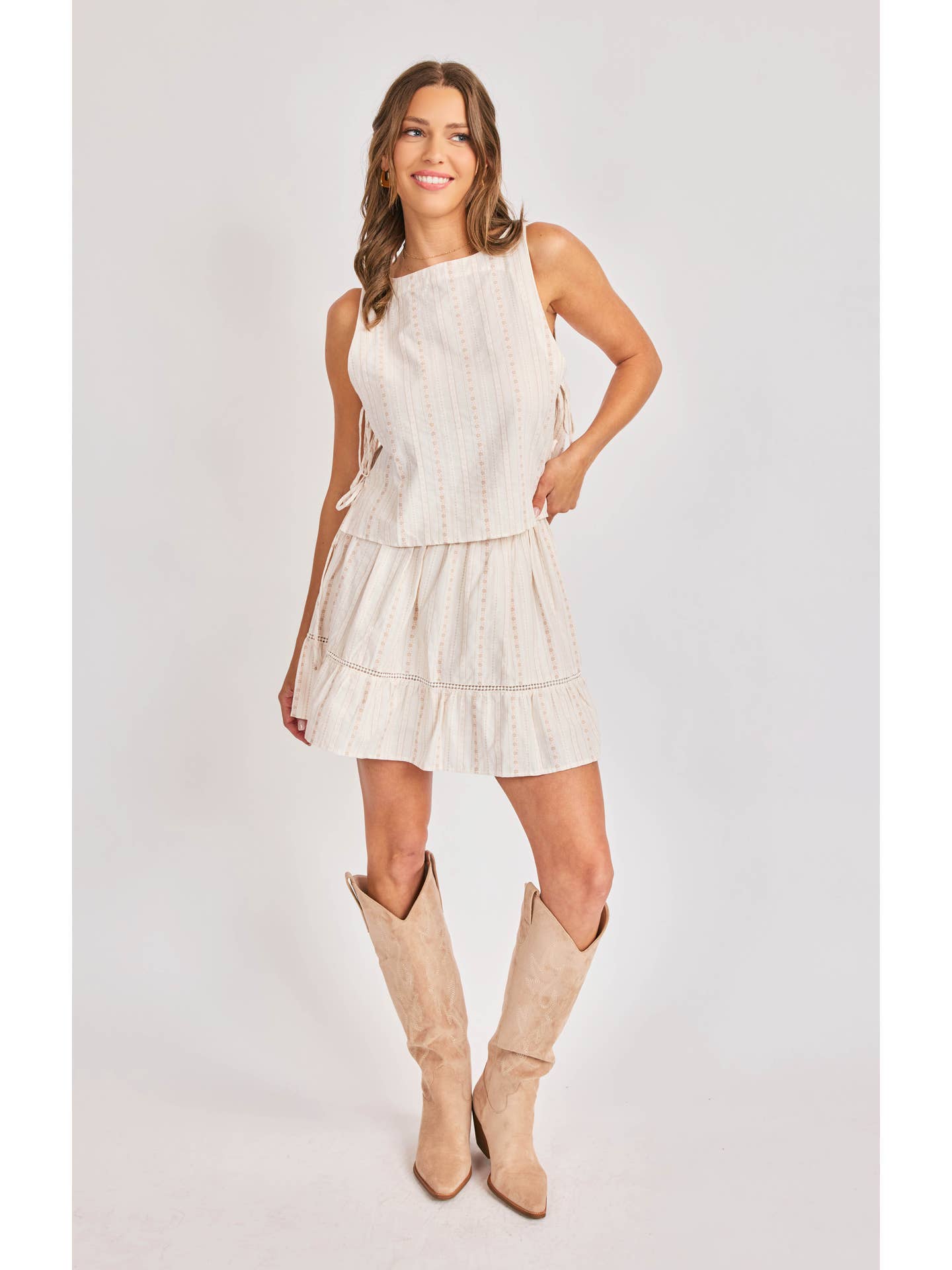 Heartland Lace Trim Mini Skirt